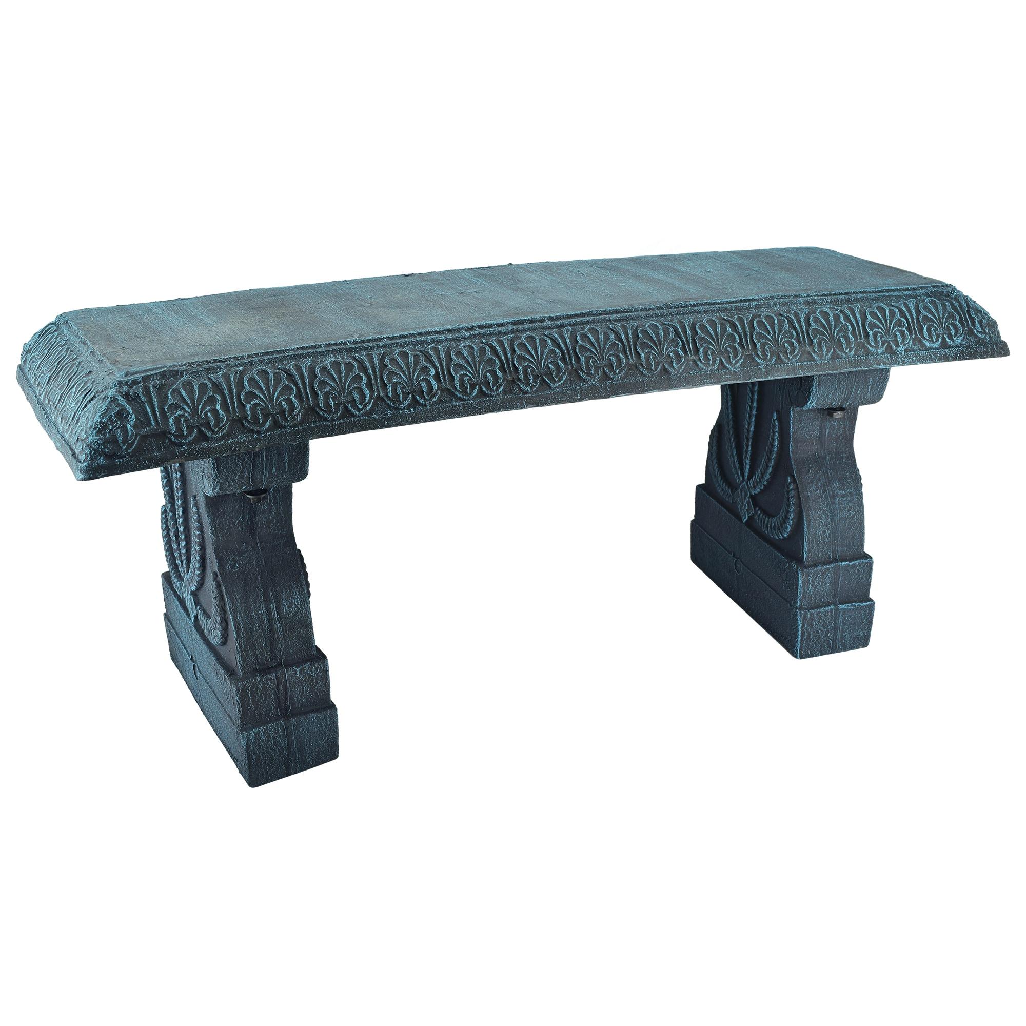 Arcadia Garden Products Fiber clay bench Dark blue 15-Inches x 17-Inches