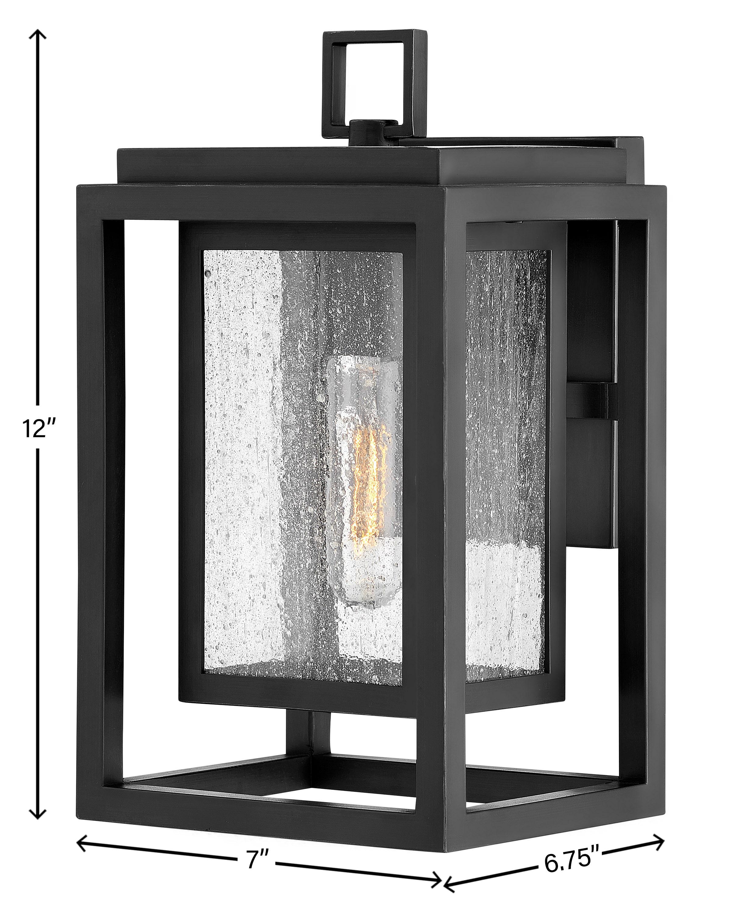 Republic Seeded Glass Outdoor Wall Mount Lantern