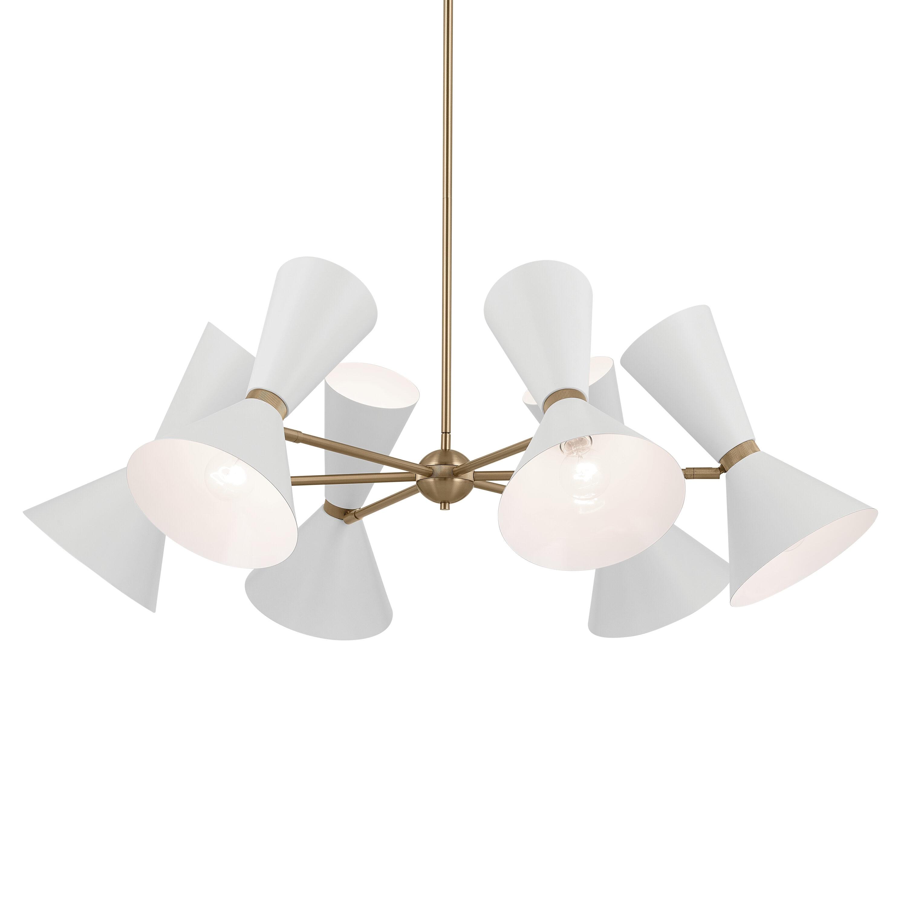 Kichler 52566 Phix 12 Light 39" Wide Chandelier - Champagne Bronze / White