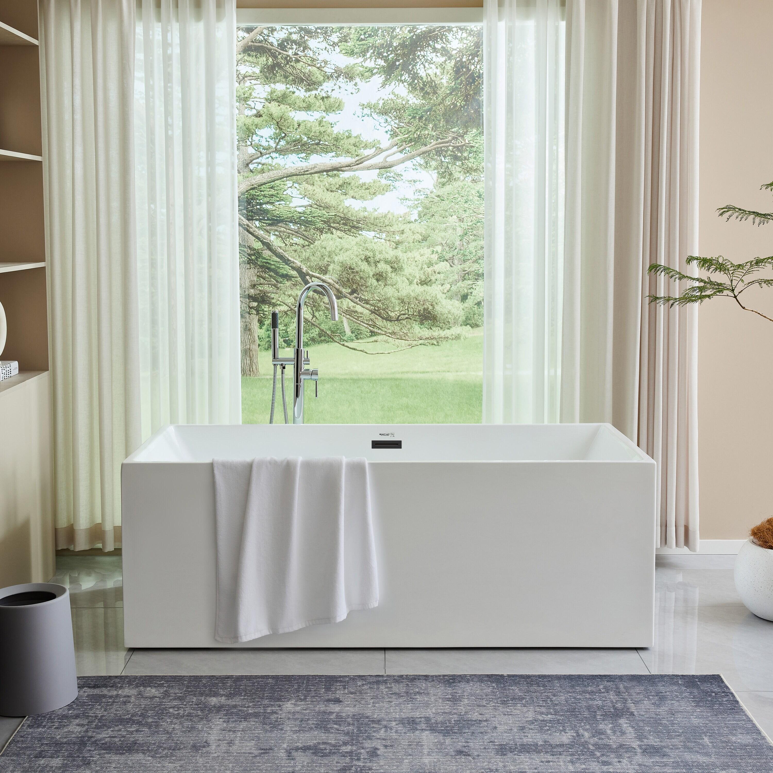 Chloe 59" x 30" Freestanding Soaking Bathtub