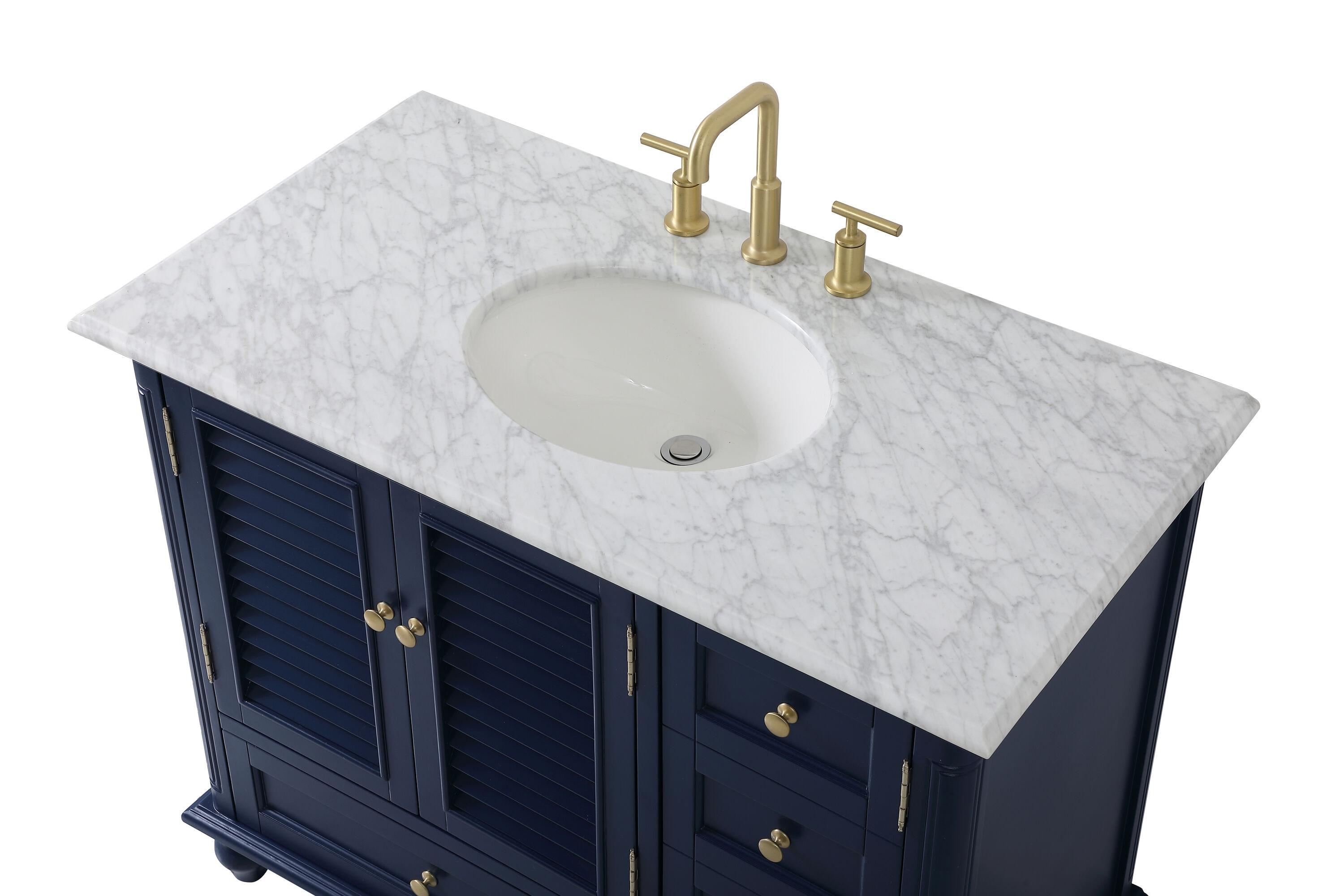 Elegant Kitchen and Bath Elegant Kitchen and Bath 42 Inch Single Bathroom Vanity