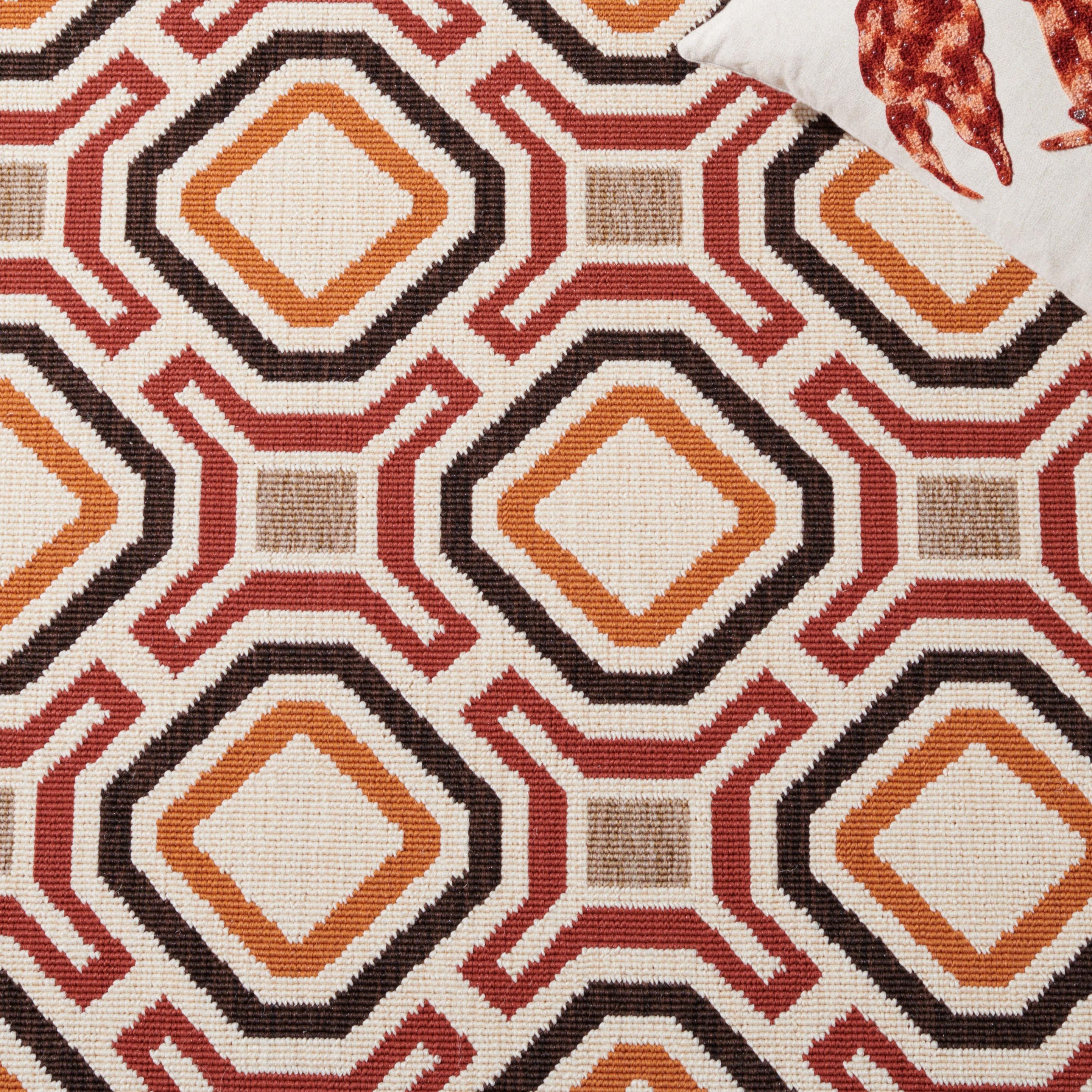 Veranda VER089 Power Loomed Indoor/Outdoor Area Rug - Creme/Red - 4'x5'7" - Safavieh.