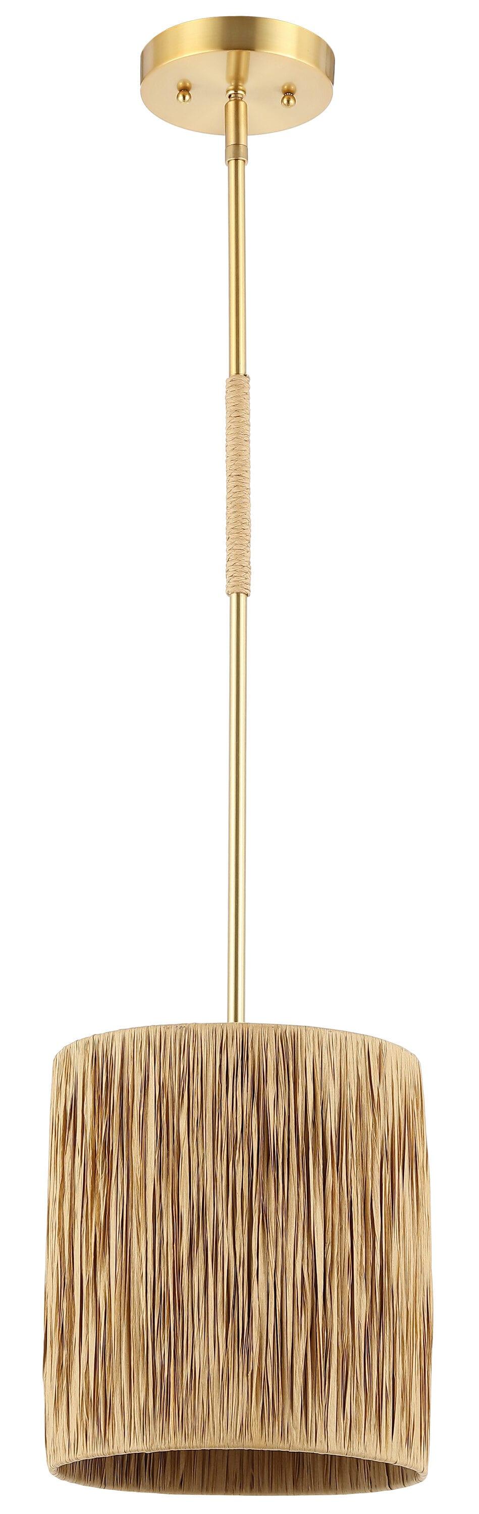 Saija 9" Pendant - PND4189 - Natural/Gold - Safavieh