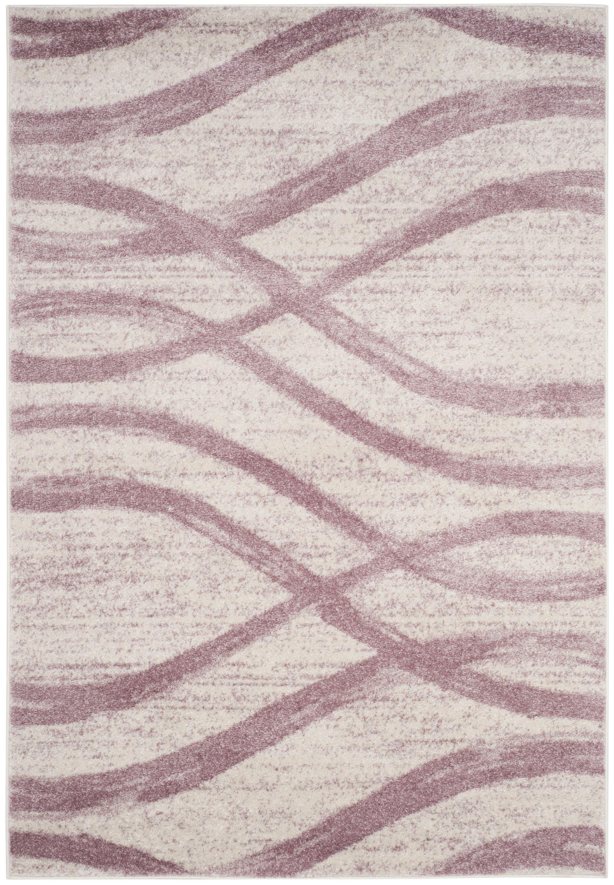 Adirondack ADR125 Machine Made Indoor Area Rug - Cream/Purple - 6'x9' - Safavieh