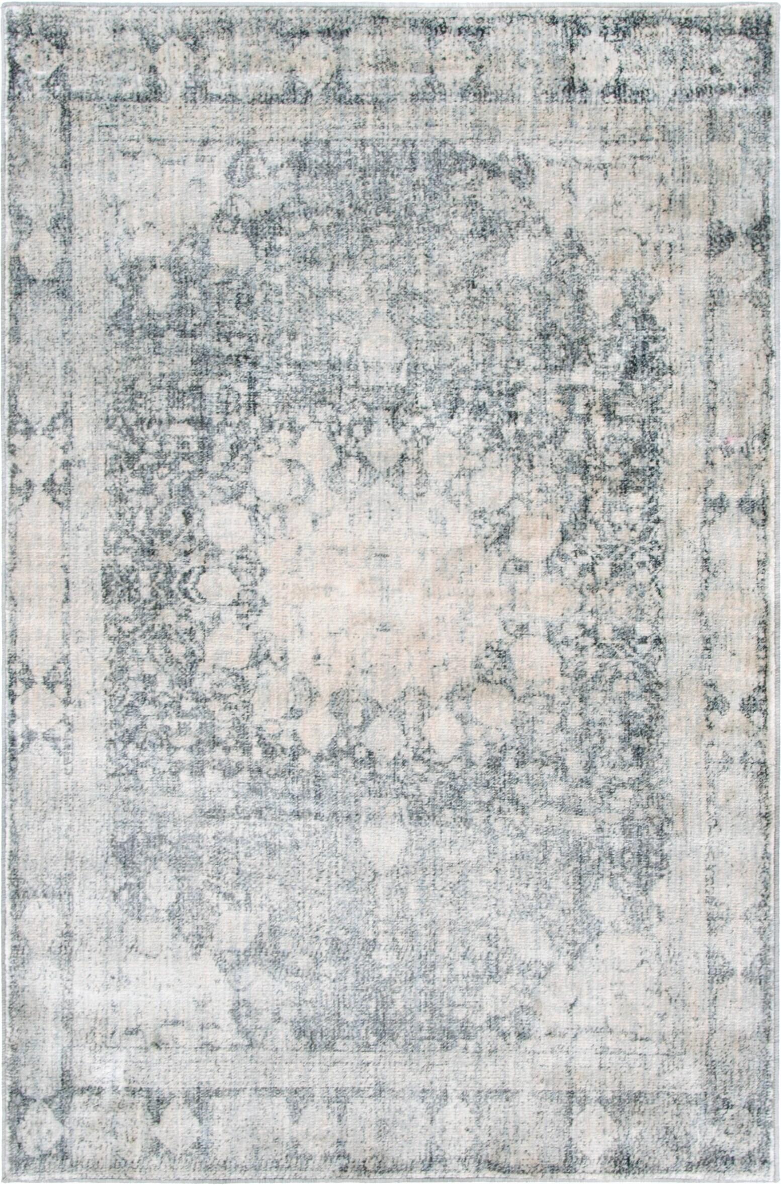 Unique Loom Asheville Collection Area Rug - Rockwell (4' 1" x 6' 1" Rectangle Gray/Beige)