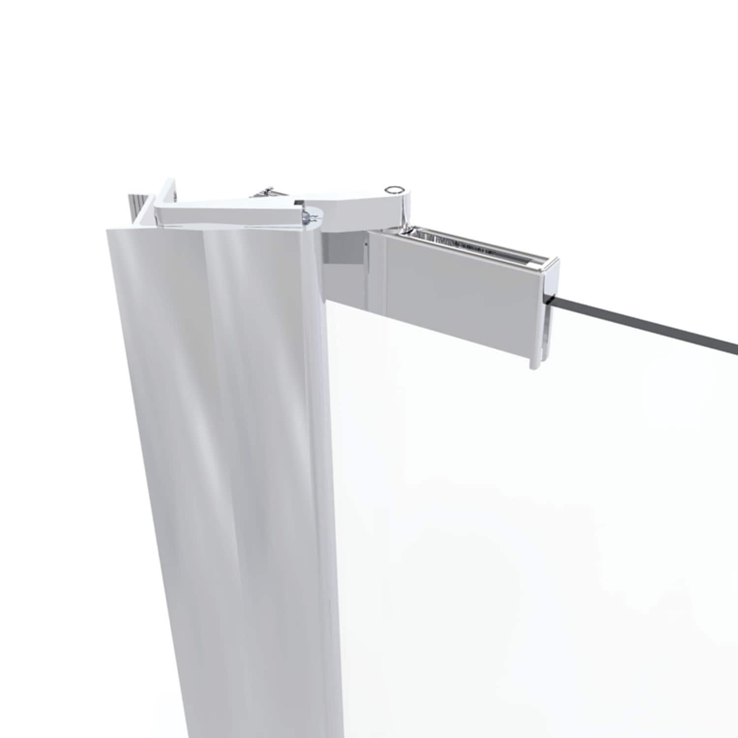 Armon 32.75" W x 66" H Pivot Semi-Frameless Shower Door