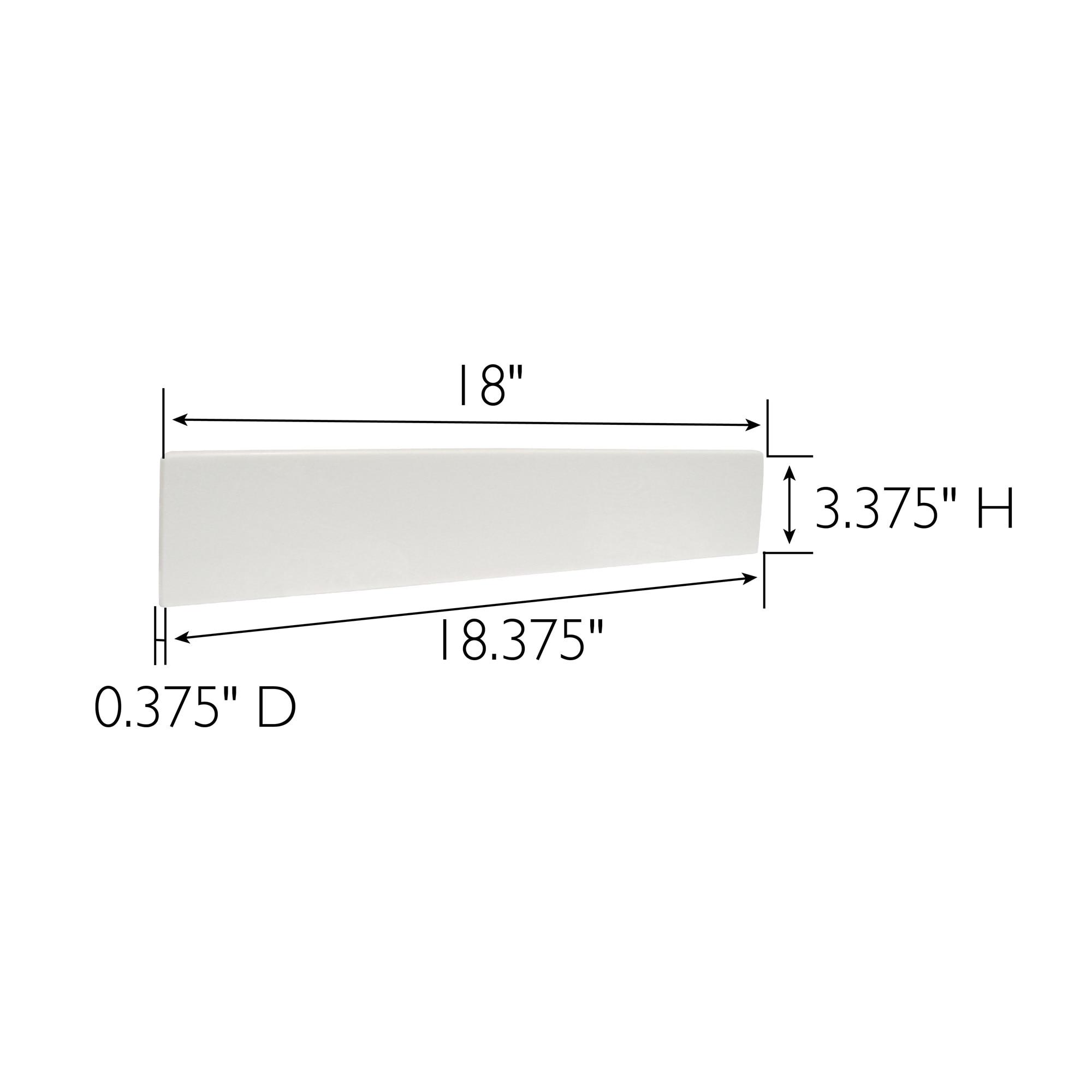18.3 Inch Universal Cultured Marble Side Splash