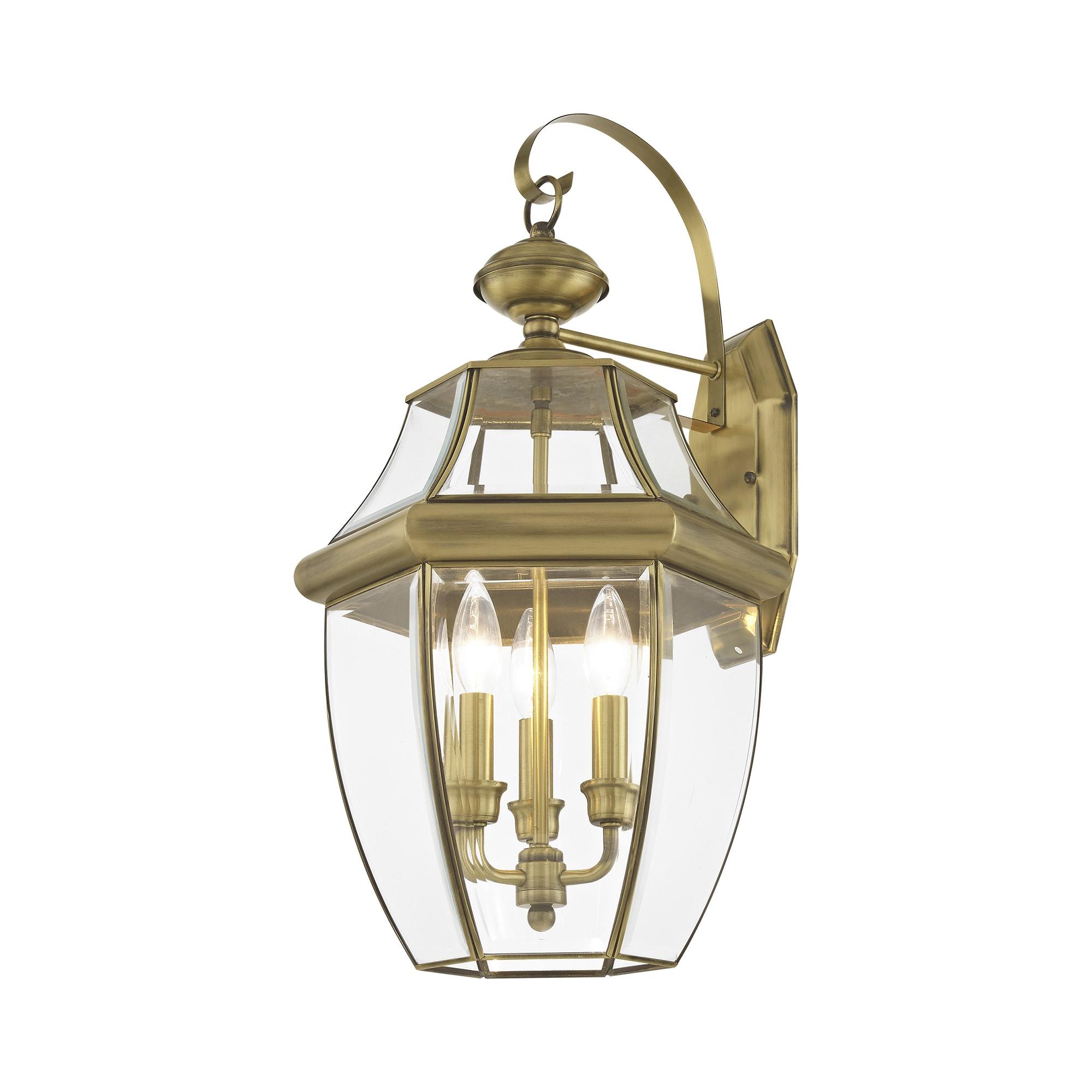 Livex Lighting Monterey 3 - Light Wall Light in  Antique Brass