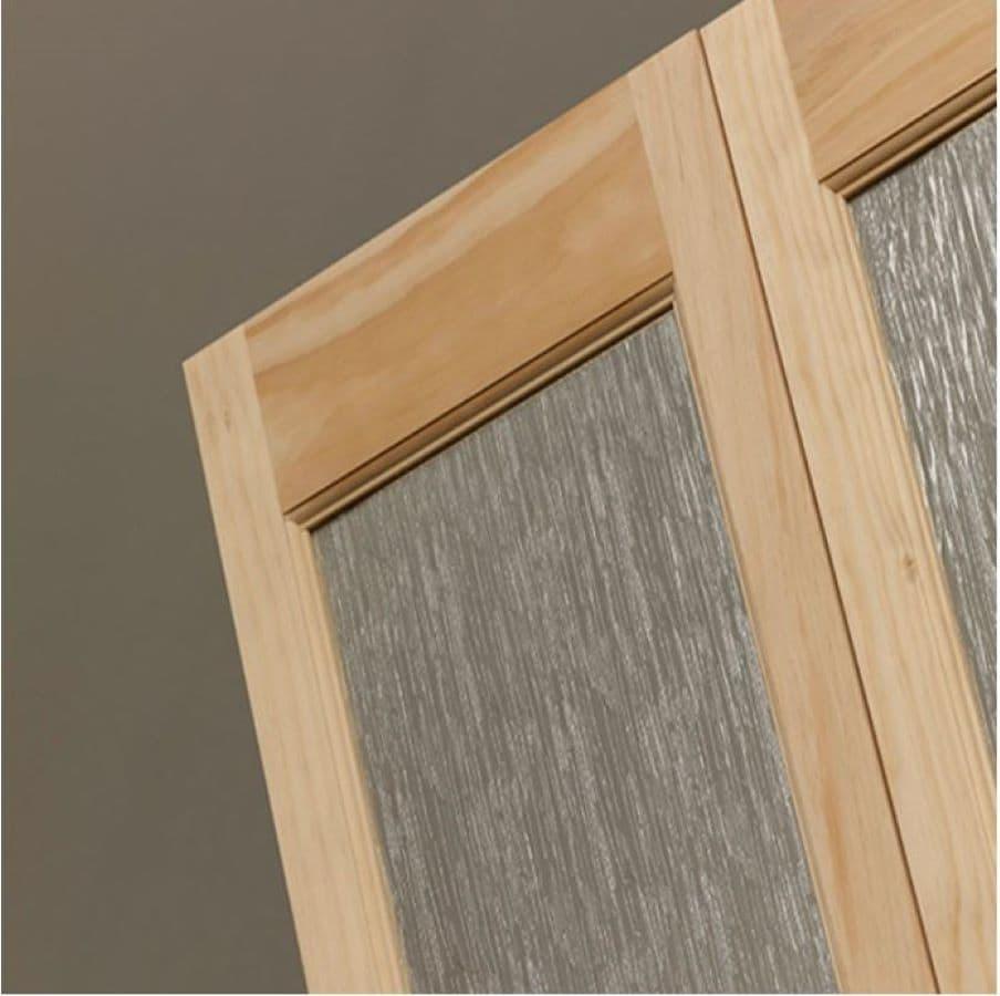 AWC Model 937 Aspen Full Glass Bifold Door 32"wide x 80"high Unfinished Pine
