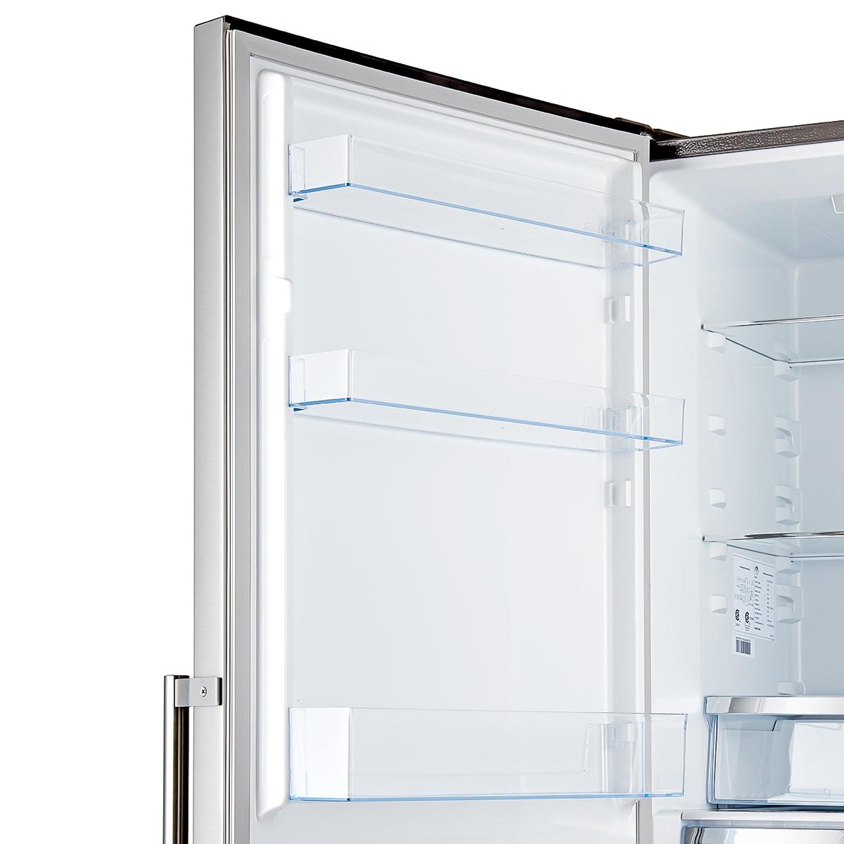 Guardia 46.8-Inch Side-by-Side Bottom Freezer Refrigerator Stainless Steel, 21.6 cu.ft.