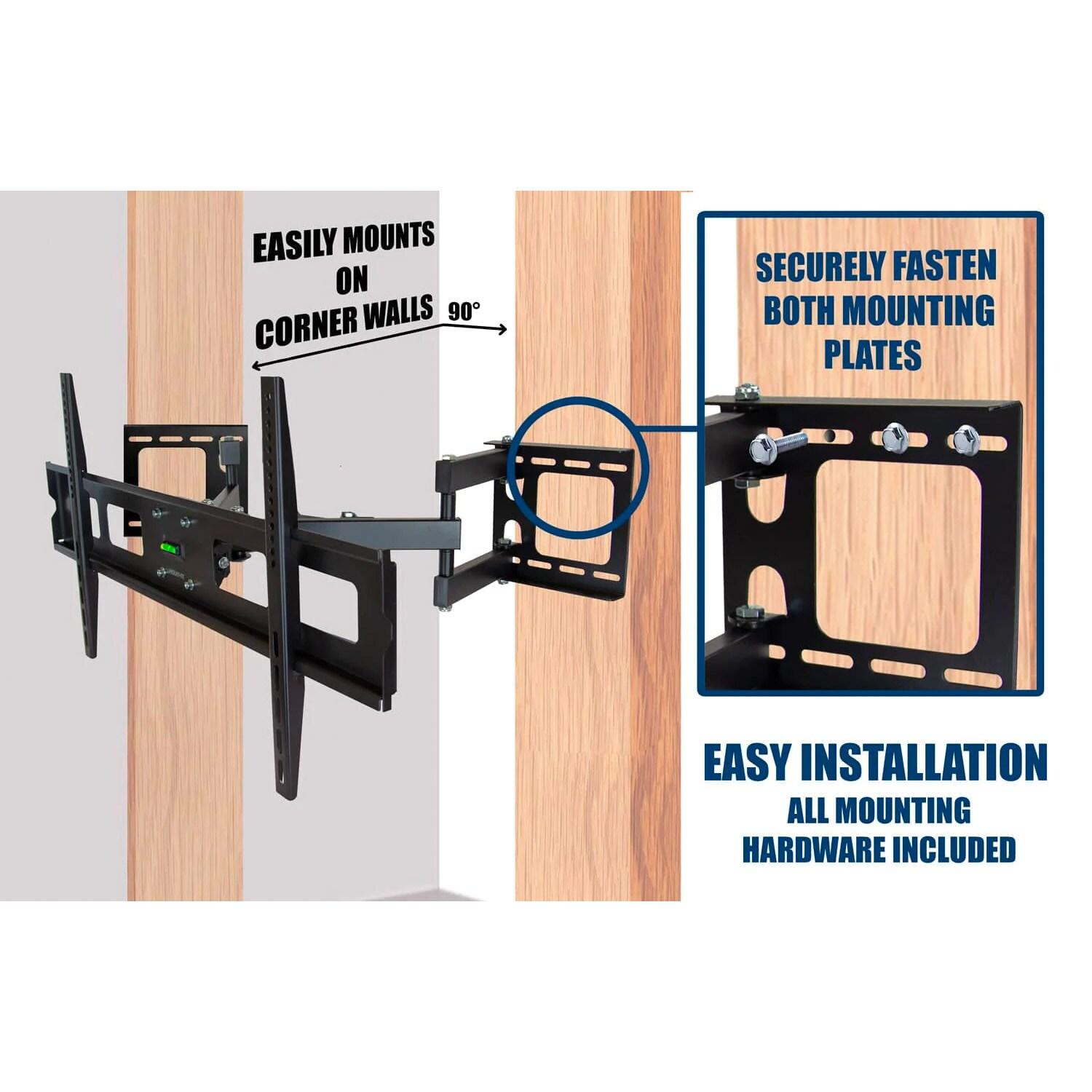 Mount-it Mount-It Corner TV Mount | Premium Swivel Full Motion Caddy Corner Wall Bracket For 37 - 63 in. TVs