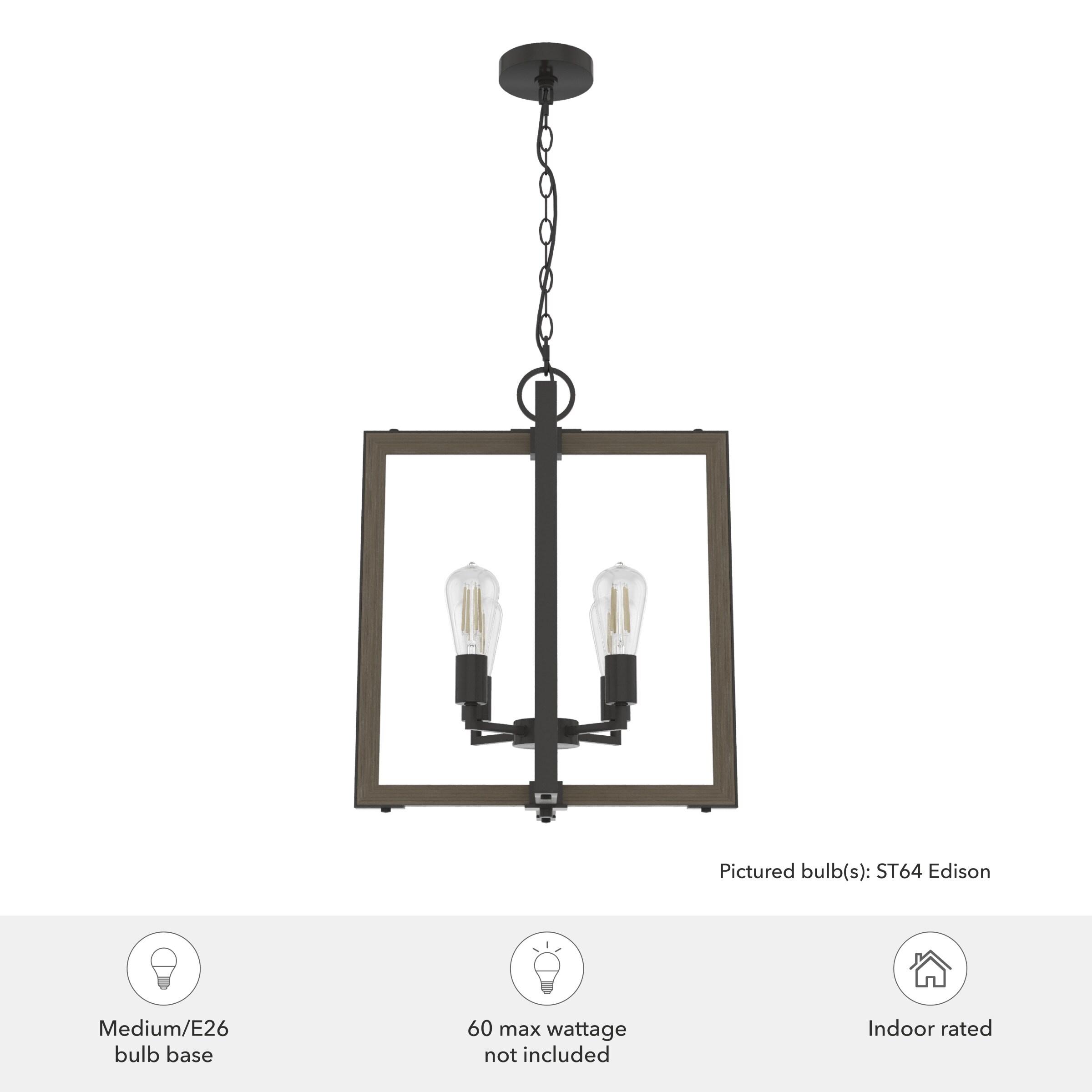 Hunter Fan Woodburn 4 Light 18 Inch Pendant Ceiling Light Fixture