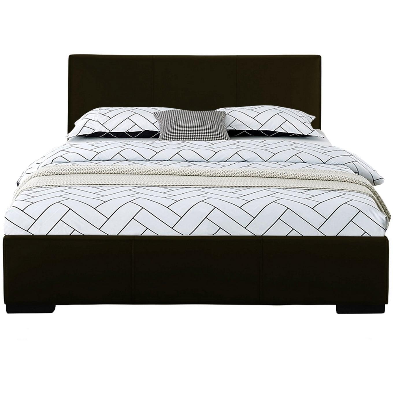 Camden Isle Abbey Platform Bed | Upholstered | Low Profile | King, Black