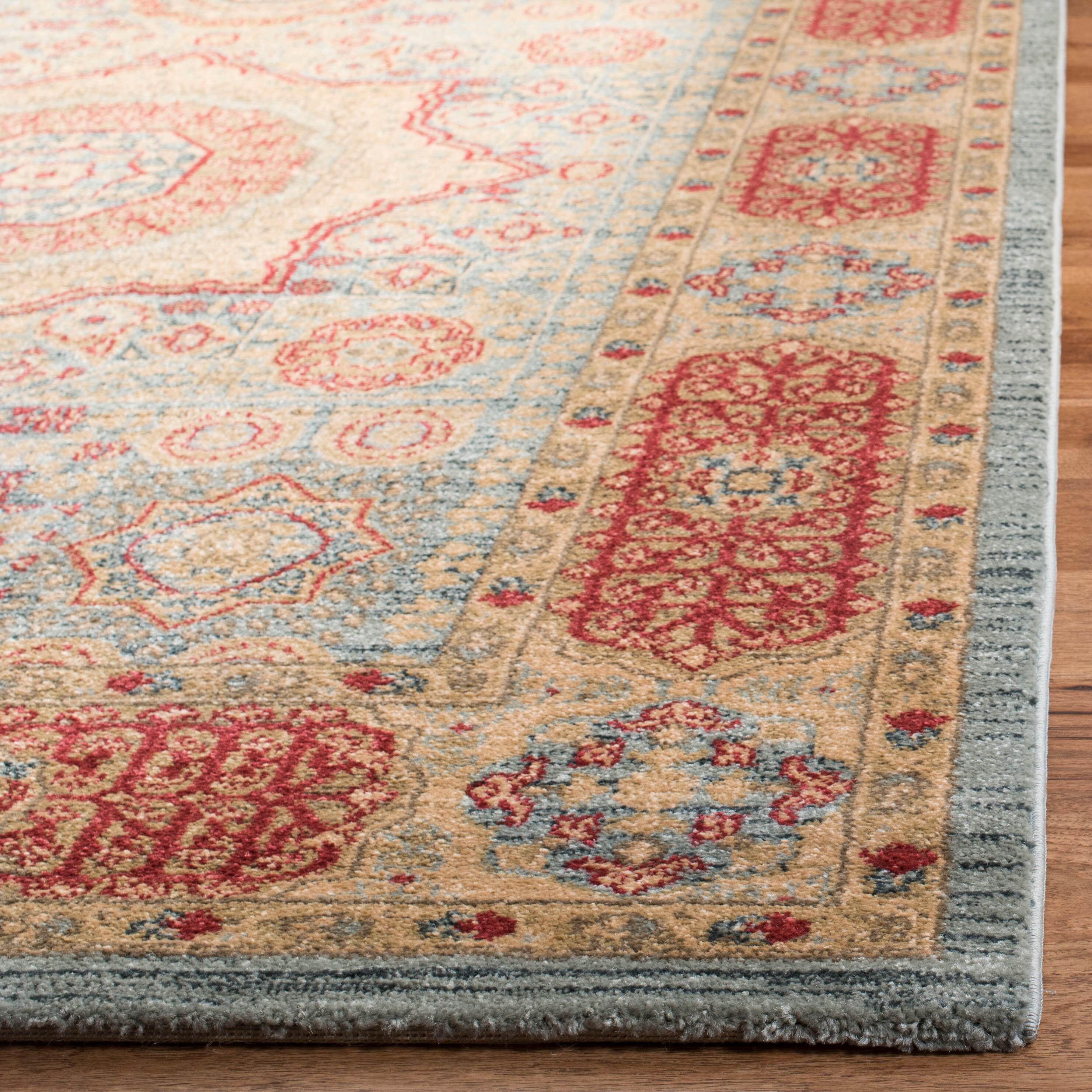 Mahal MAH622 Power Loomed Indoor Accent Rug - Navy/Red - 3'x5' - Safavieh.