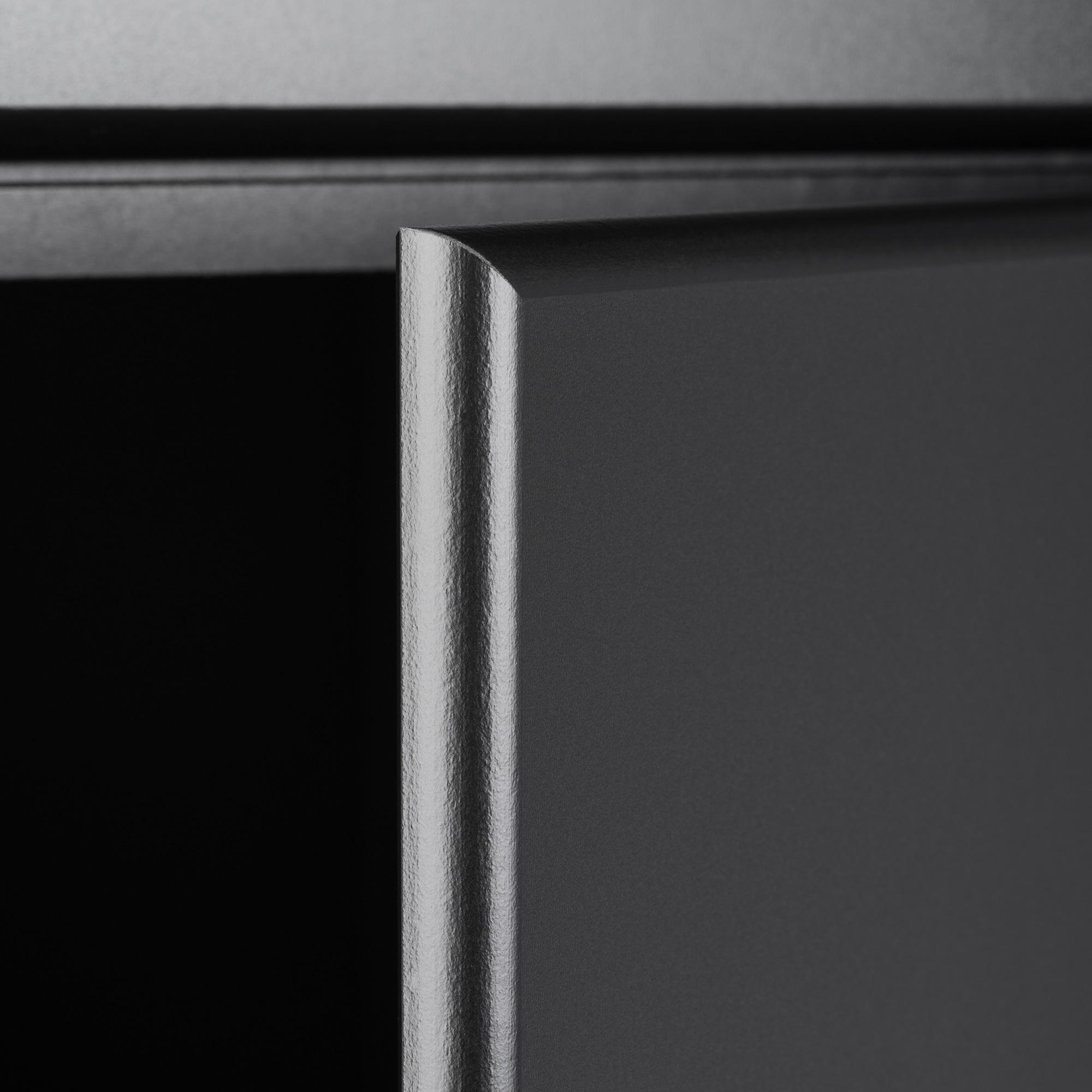 54" Elite Wall Cabinet Black - Prepac: Modern Laminated Storage, HangUps Collection, 2 Adjustable Shelves