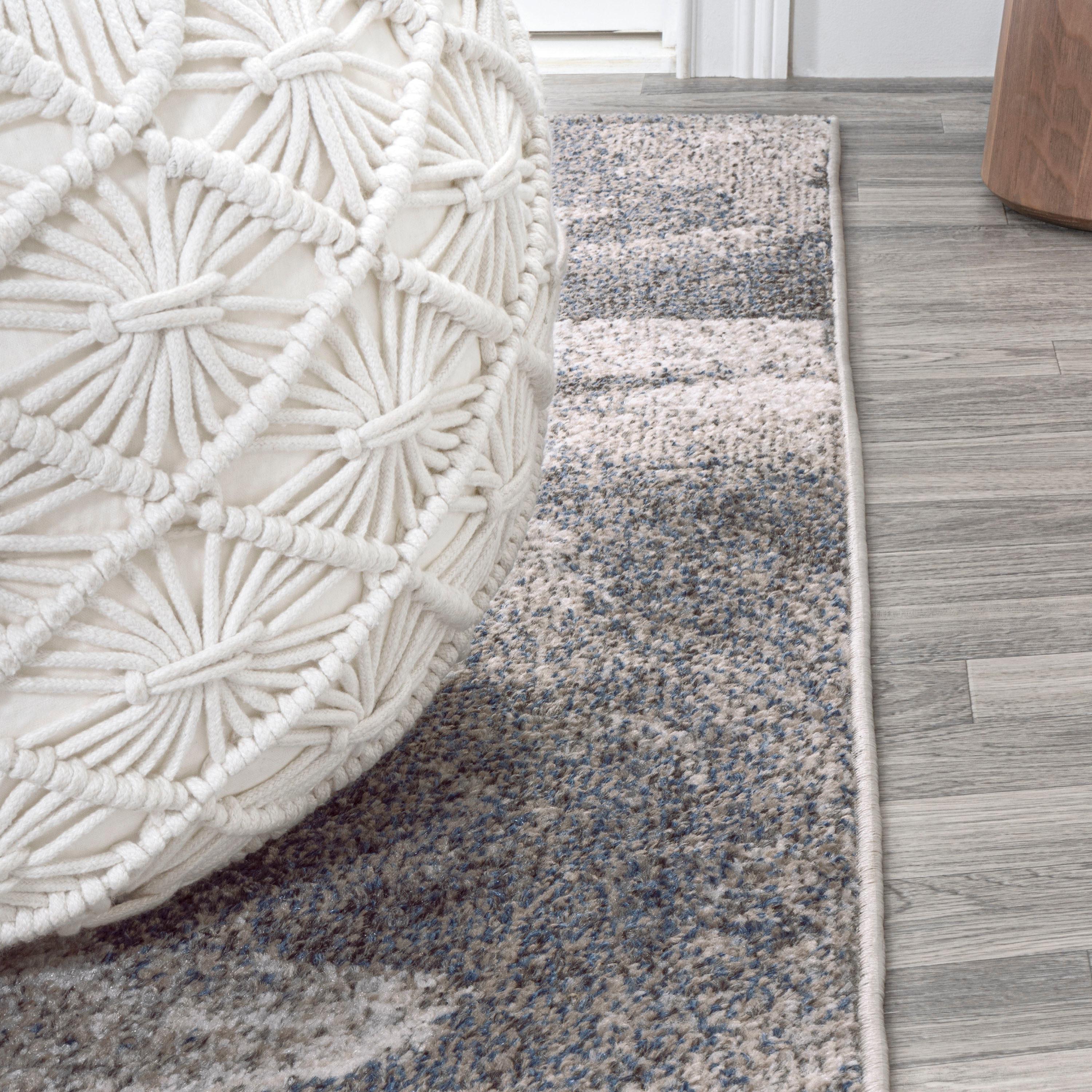 3' x 5' Petalo Abstract Two-Tone Modern Area Rug, Gray/Cream - JONATHAN Y
