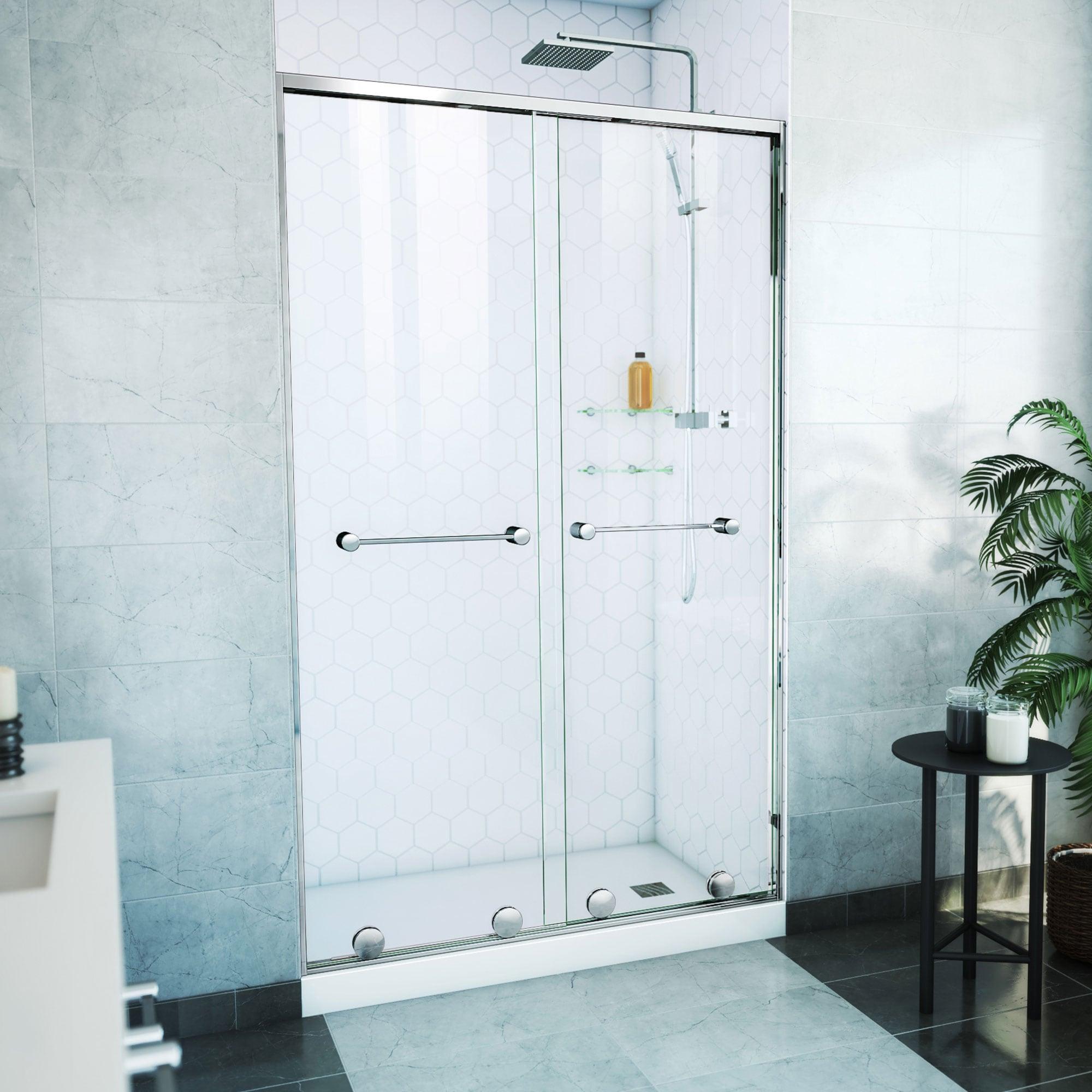 Dreamline Sdha48w760vxx Harmony 76" High X 48" Wide Bypass Semi Frameless Shower Door -