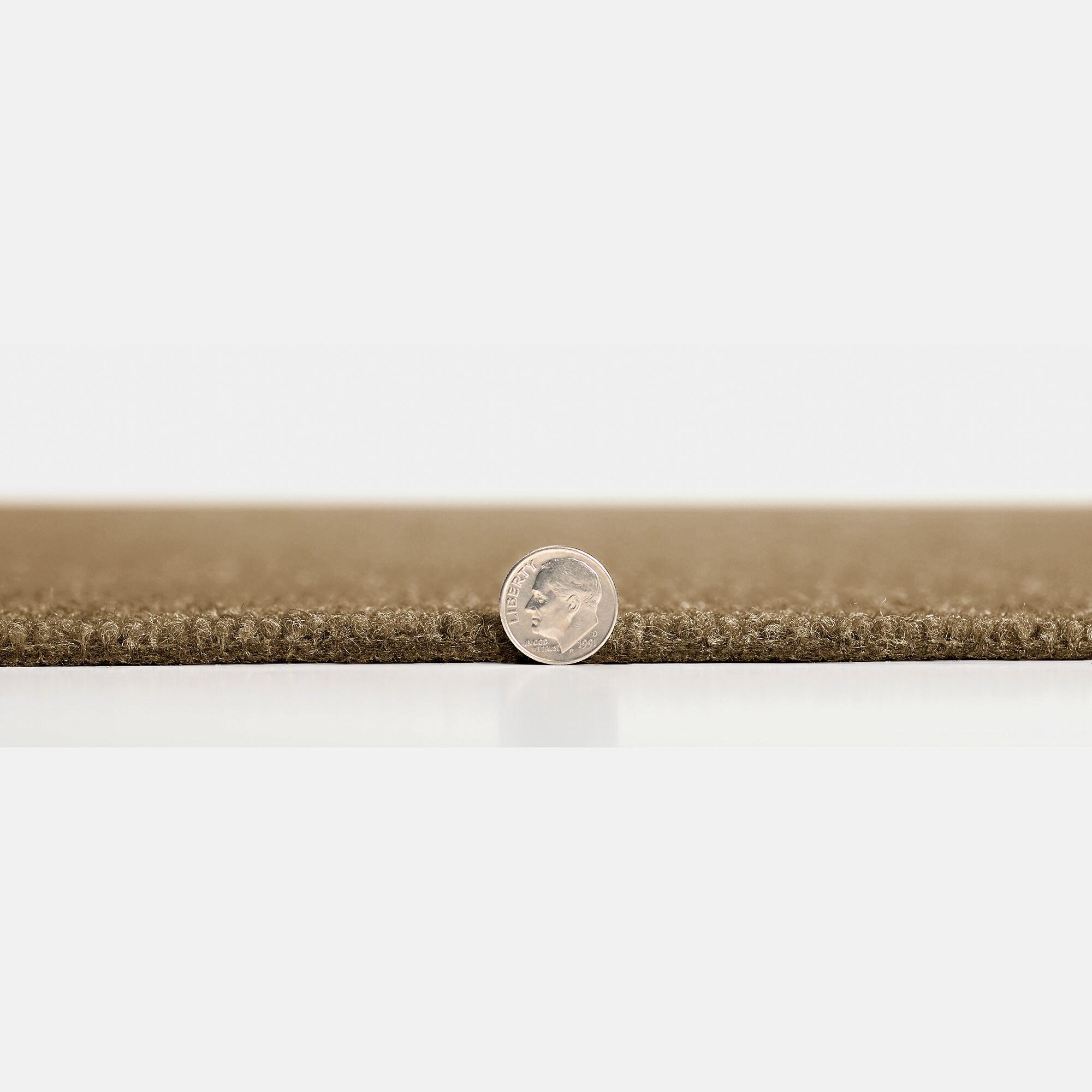 24" 15pk Ribbed Carpet Tiles Chestnut - Foss Floors: Indoor/Outdoor, Peel & Stick, Woven Polyester