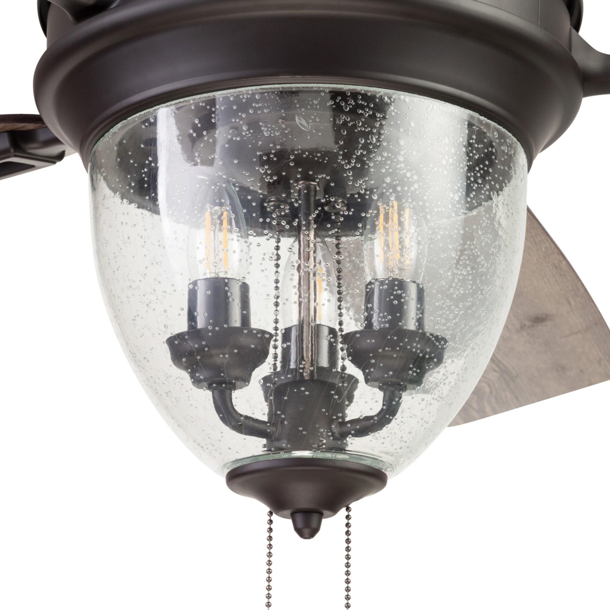 Honeywell Glencrest 52" 5 Blade Damp Rated Ceiling Fan LED Light Kit Included