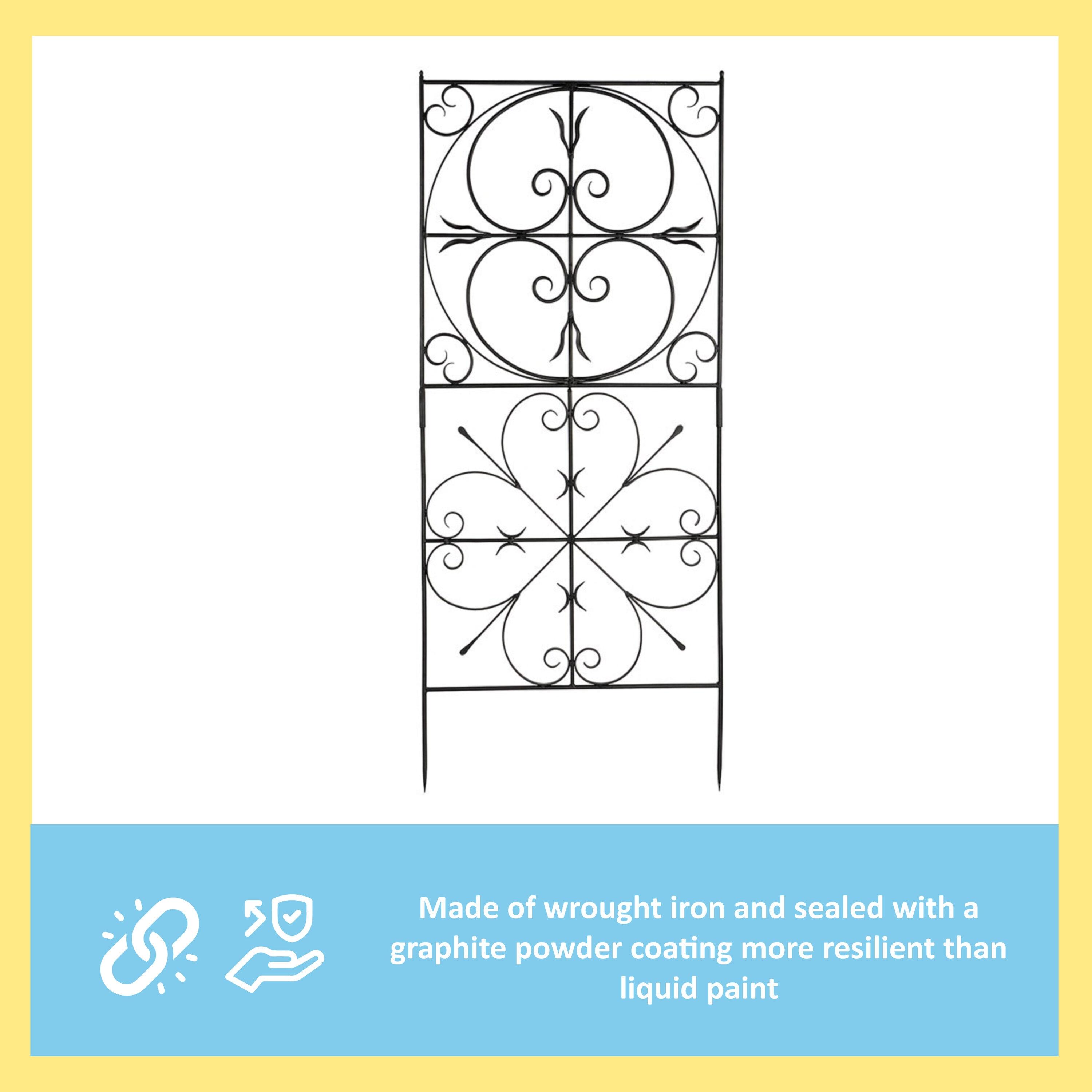 Achla  Garden Aldrich Trellis - Graphite Powdercoat