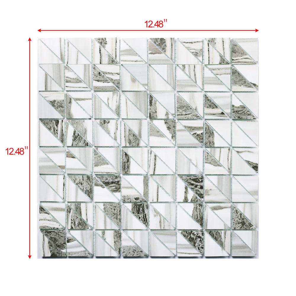 Art Deco Triangle 0.75" x 0.75" Glass Mosaic Tile