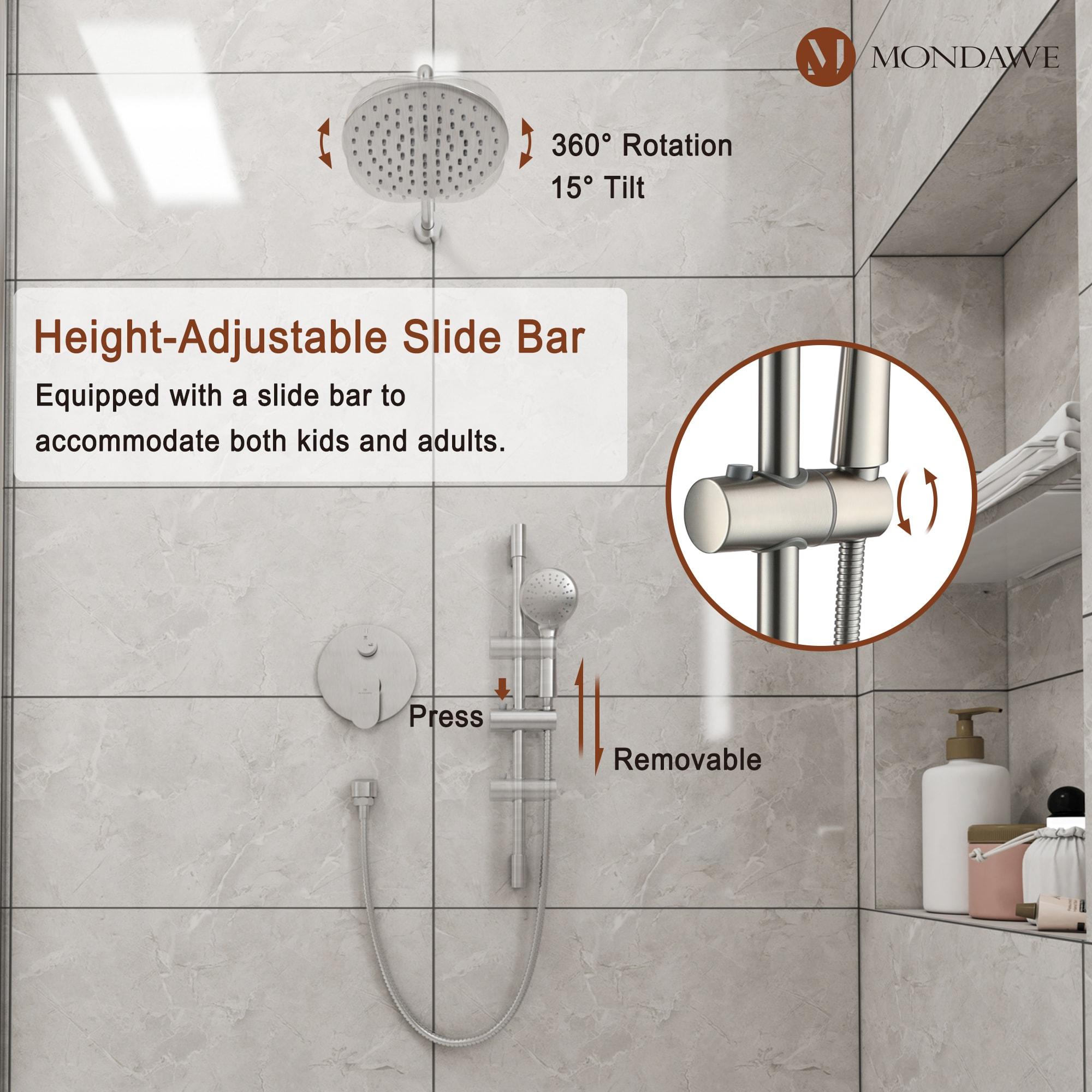 Calliope Wall Mounted 2-Function Retro Pressure-Balanced Shower System with 3 Setting Handheld