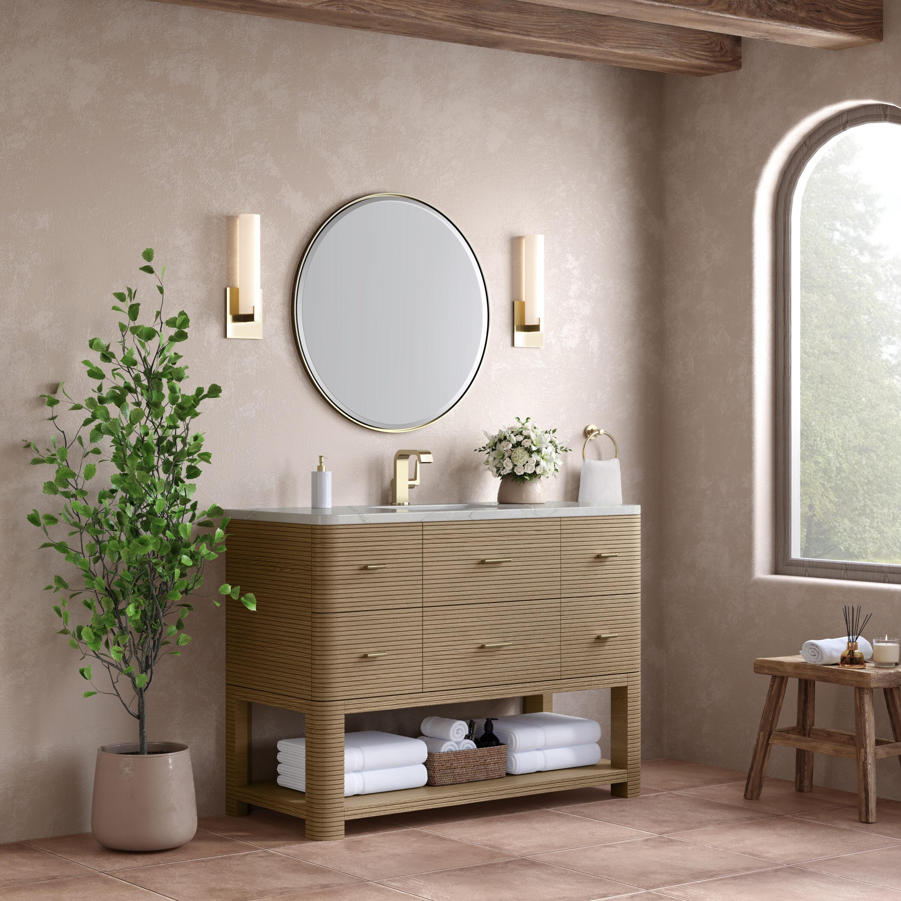 Lucian 48'' Single Bathroom Vanity with Quartz Top