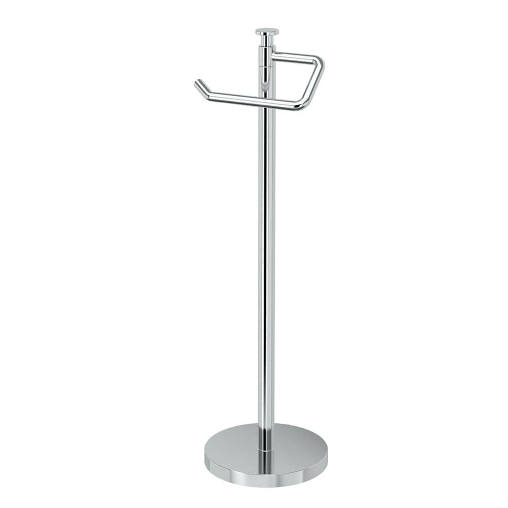 Free Standing Toilet Paper Holder with Weighted and Padded Base | 23.68"H Toilet Paper Roll Holder Stand for Bathroom