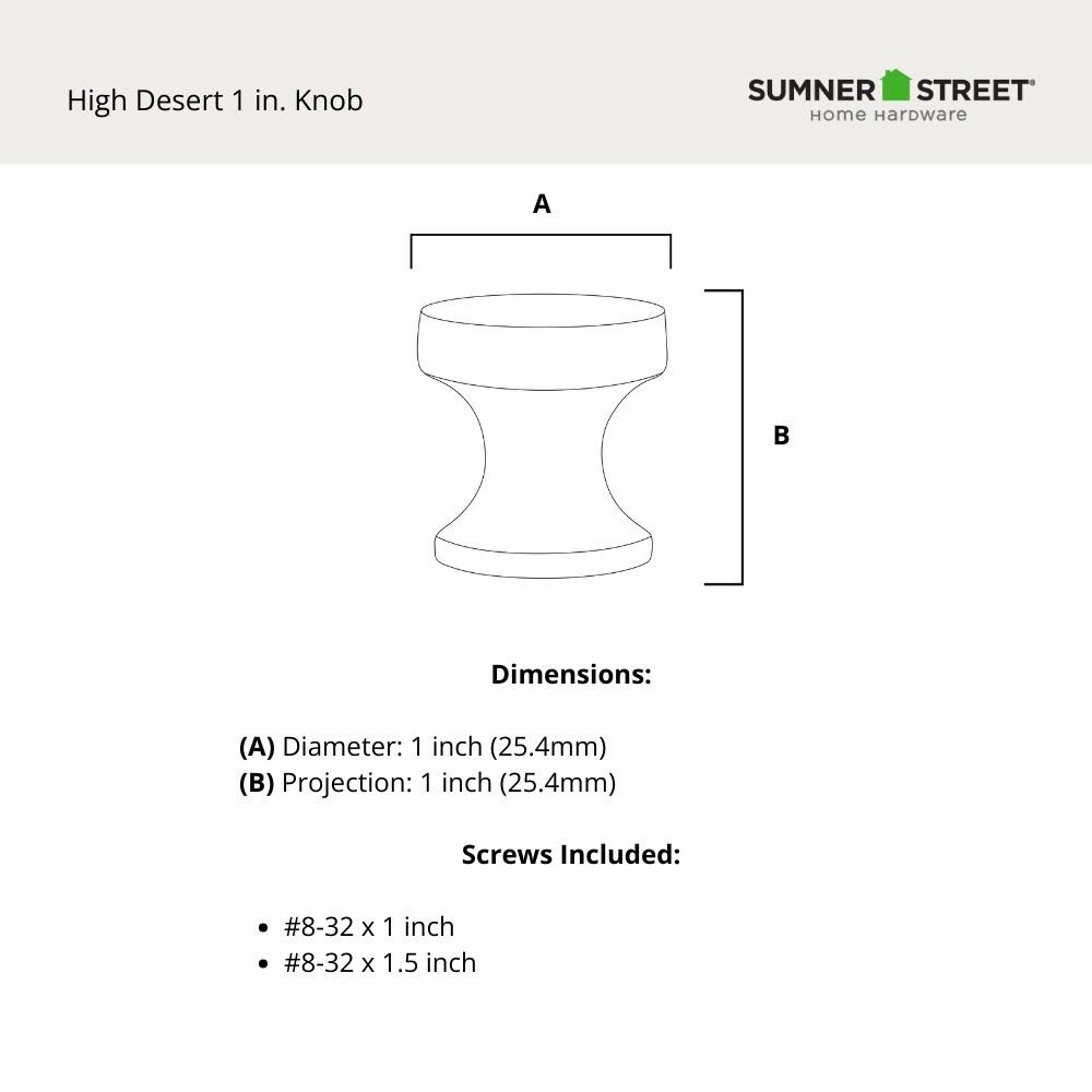 High Desert 1" Diameter Round Knob Multipack