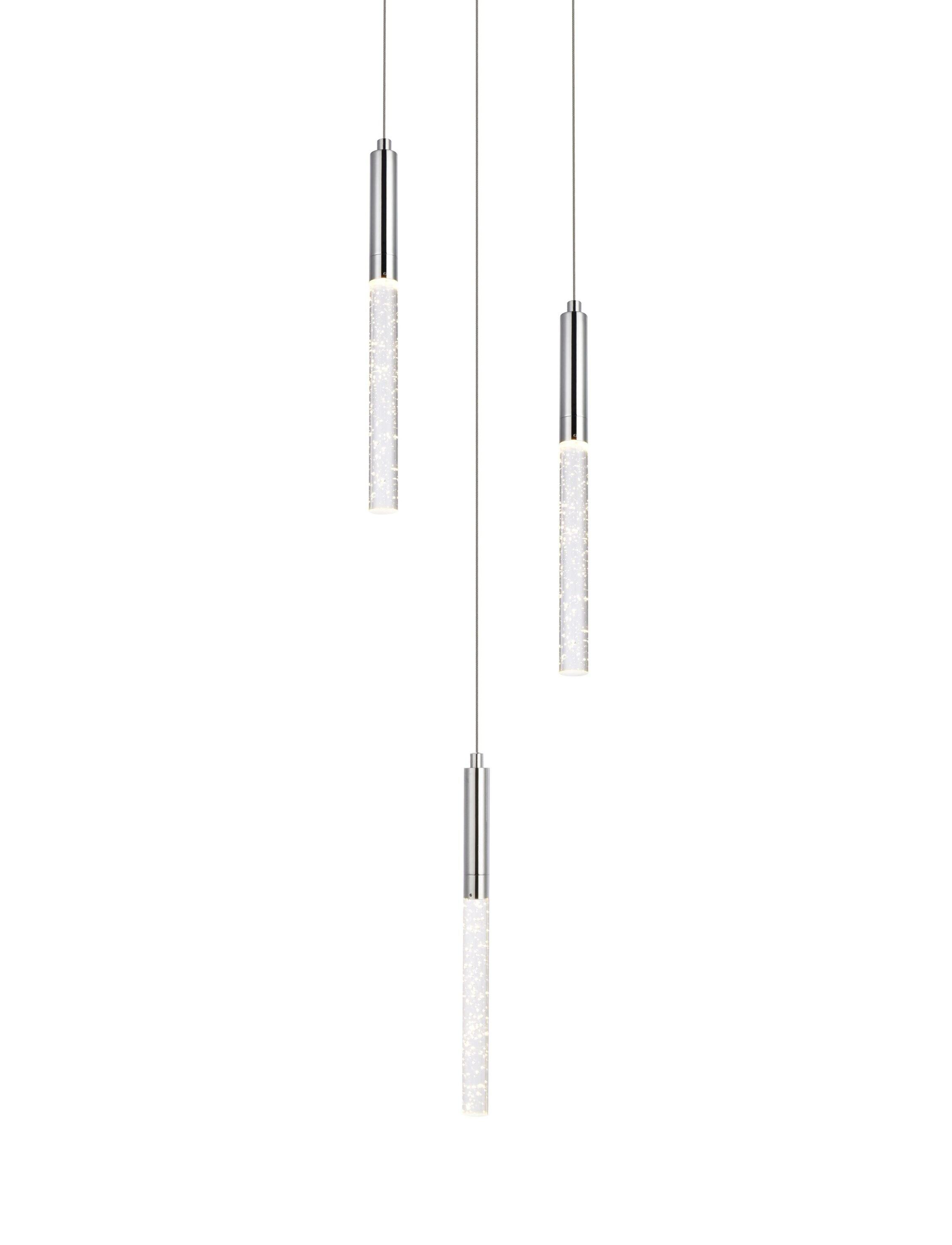 Elegant Lighting Ruelle 3 lights Chrome Pendant