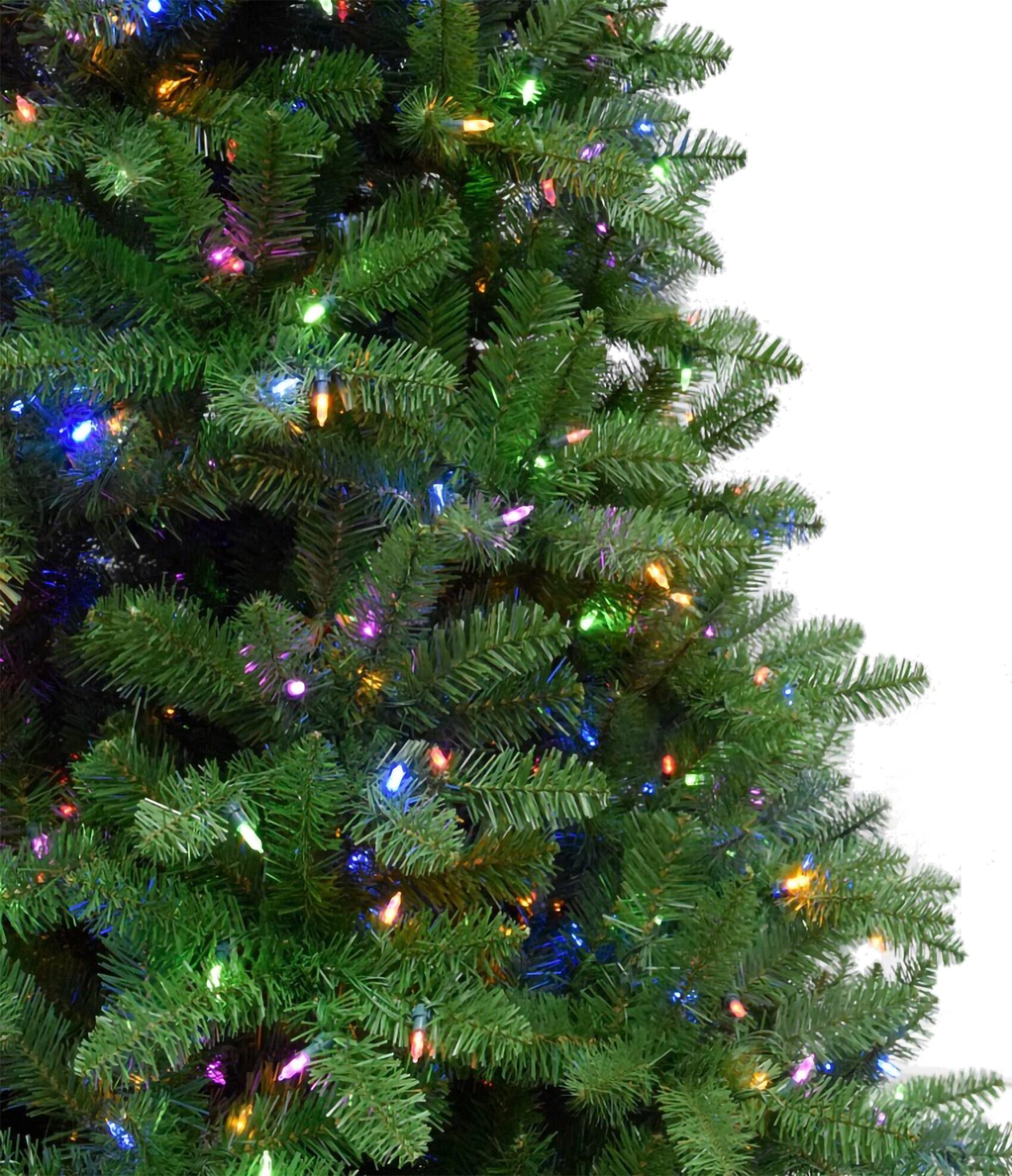 Christmas Time Christmas Time Greenland Pine Artificial Christmas Tree with Dual Multicolor & Warm White LED Lights