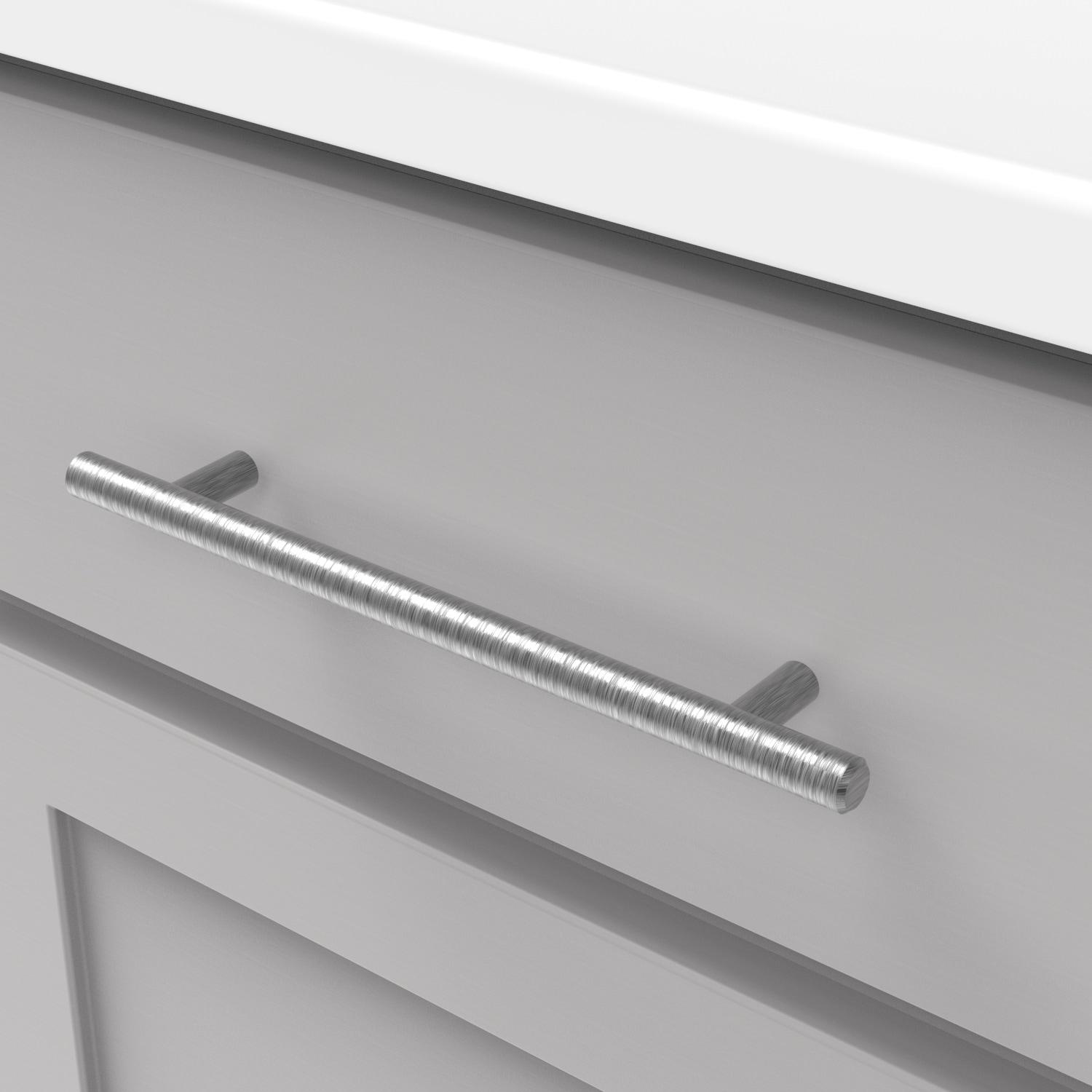 Bar Pull Kitchen Cabinet Handles, Solid Core Drawer Pulls for Cabinet Doors, 6-5/16" (160mm)