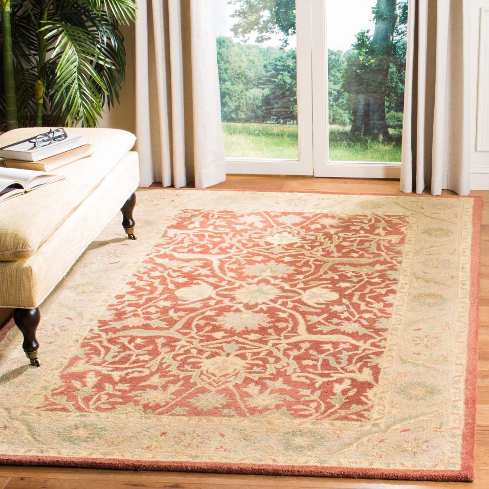 Antiquity AT14 Hand Tufted Indoor Area Rug - Rust - 4'x6' - Safavieh