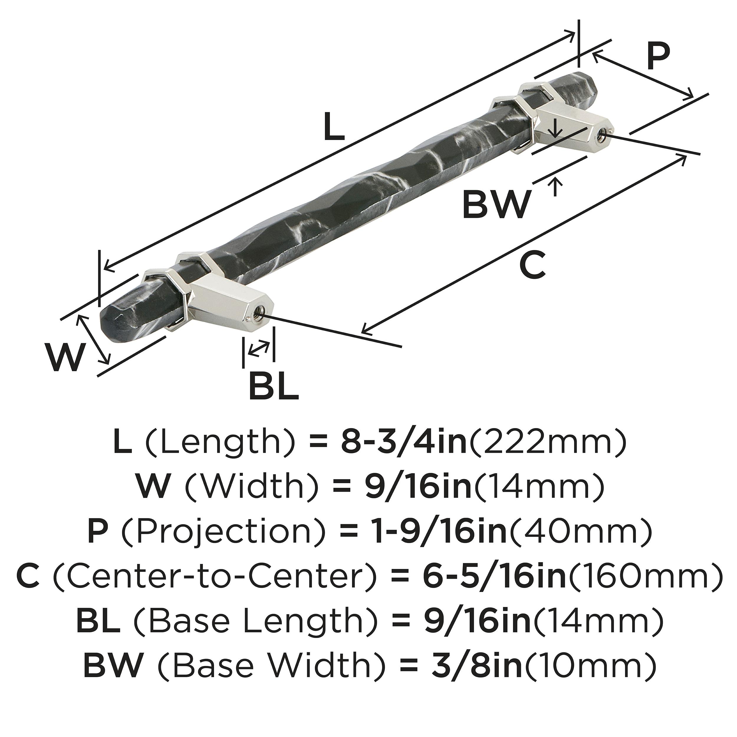 Carrione 6 5/16" Center to Center Bar Pull