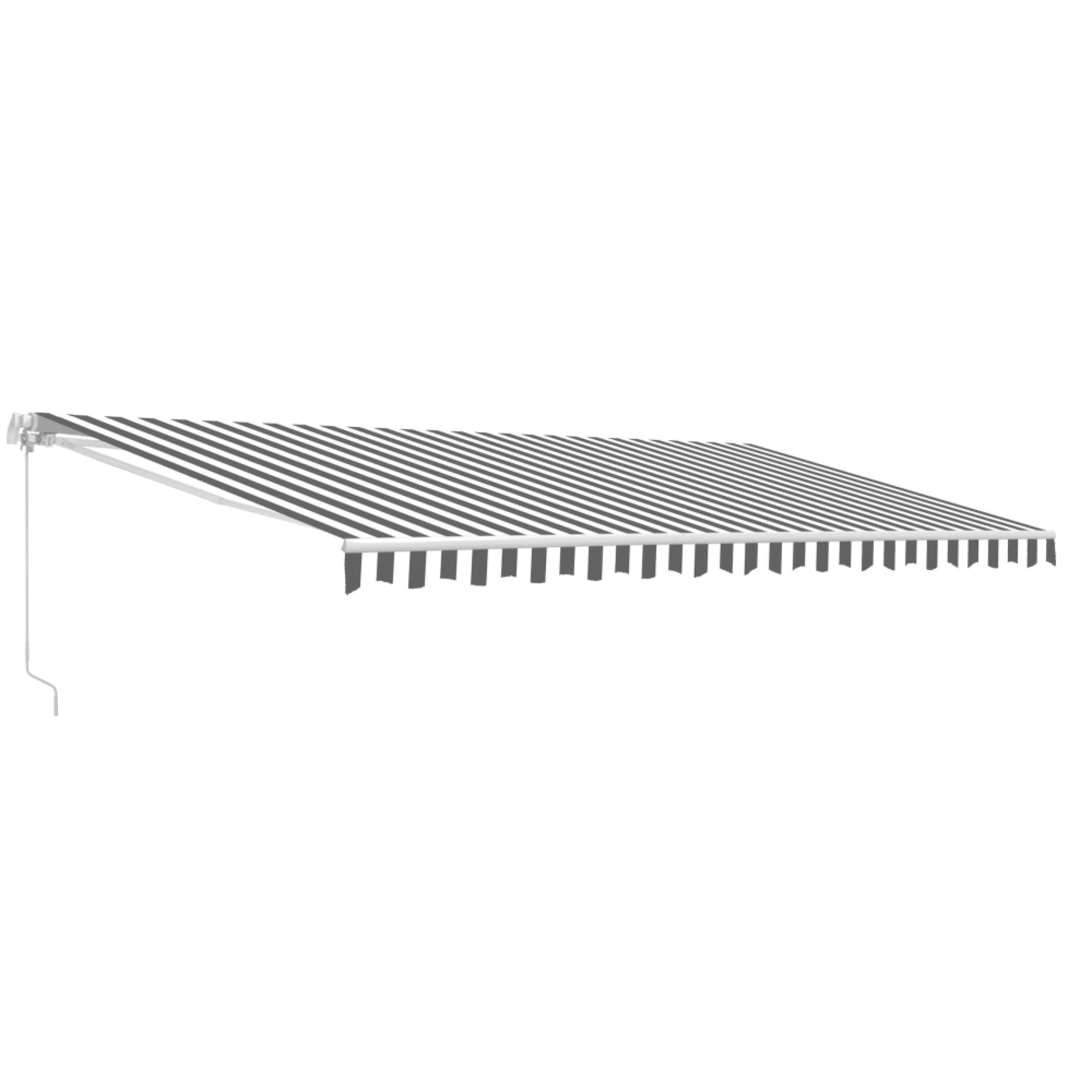 Motorized Retractable White Frame Patio Awning