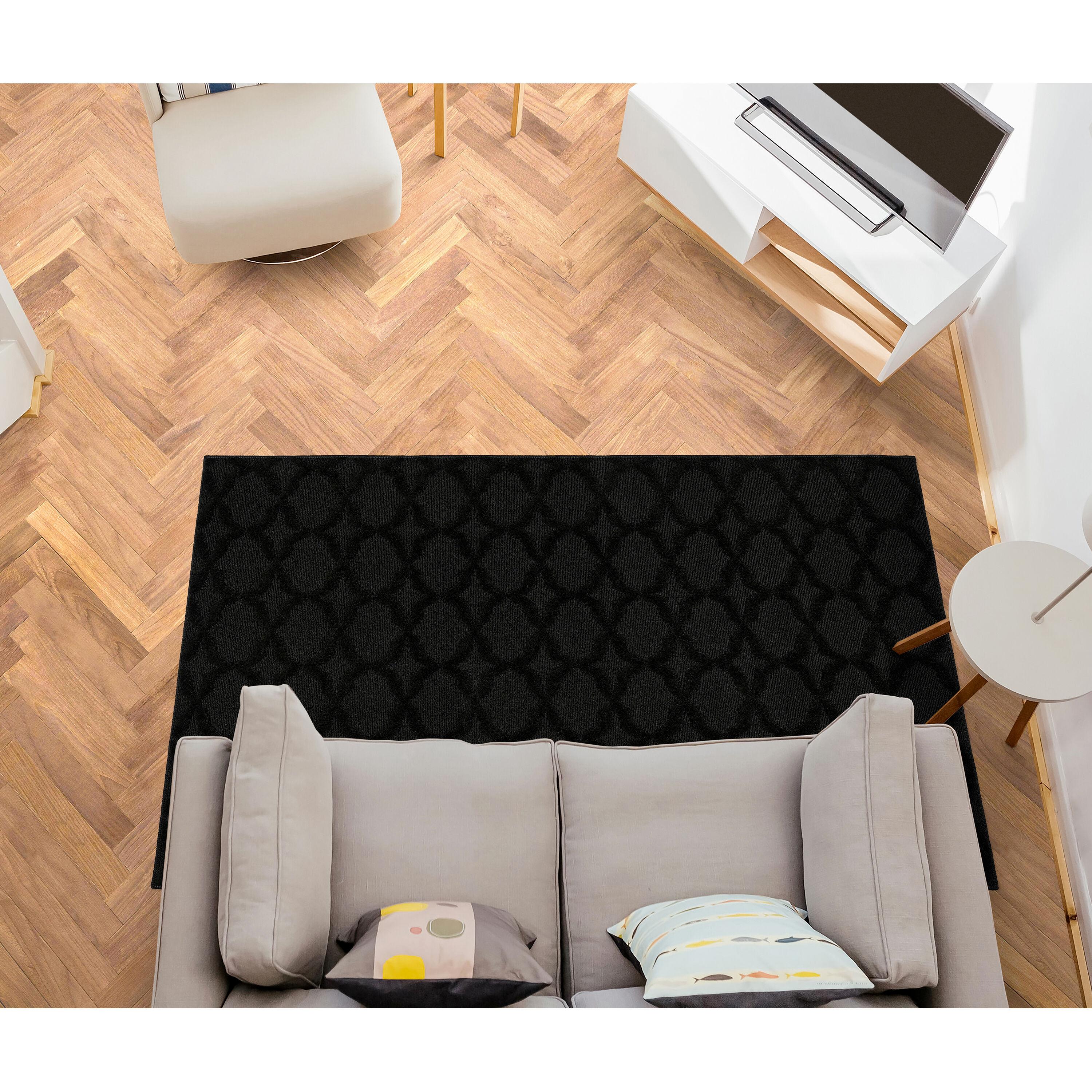 Garland Rug Sparta Black Indoor Area Rug, 8' x 10'