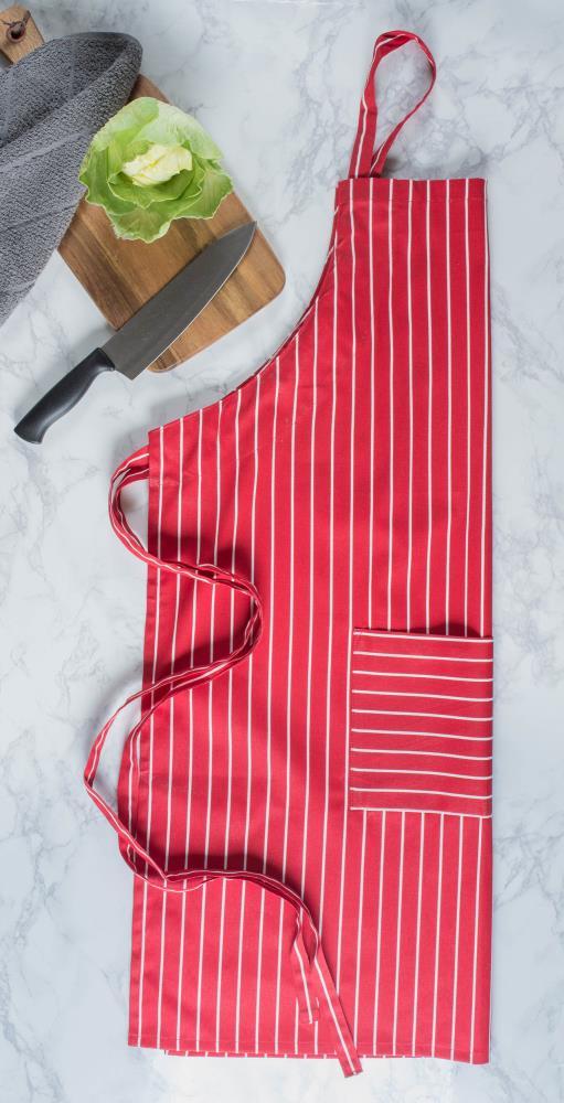 Design Imports  Stripe Chef Apron Tango Red