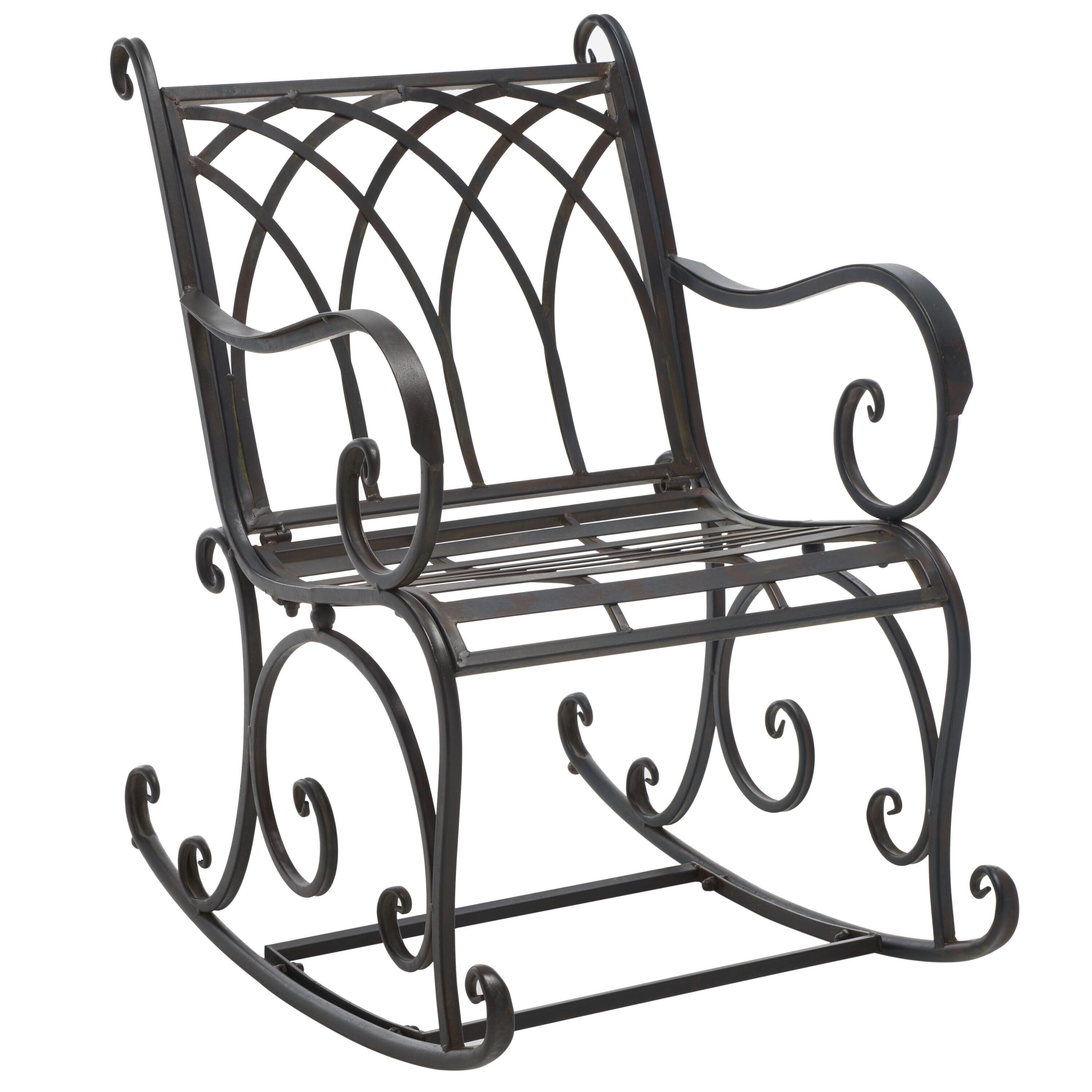 Medrano Rocking Chair Indoor/Outdoor - PAT5030 - Black Rust - Safavieh