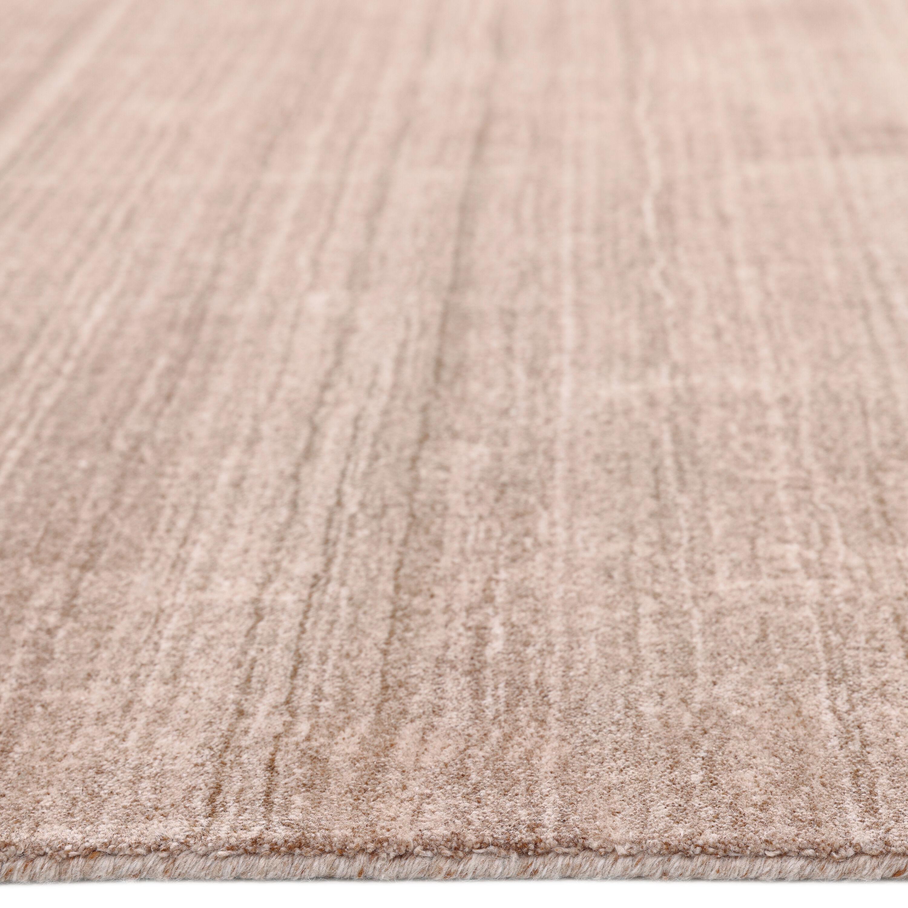 Caramel Stripe Hand-Knotted Wool Blend 8' x 10' Area Rug