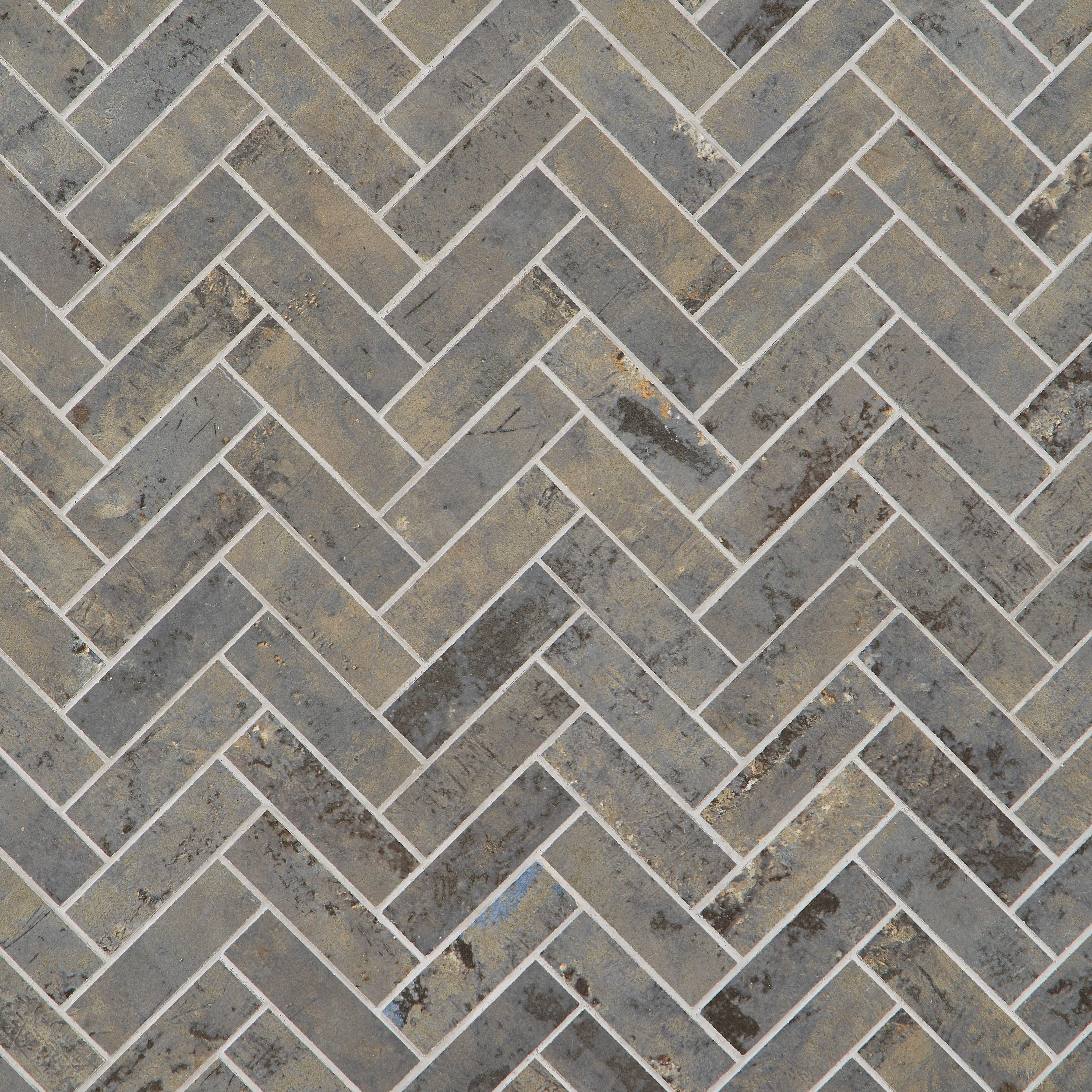 Mantis 10.03 in. x 10.62 in. Herringbone Matte Porcelain Floor & Wall Mosaic Tile (0.75 Sq.Ft./Each)