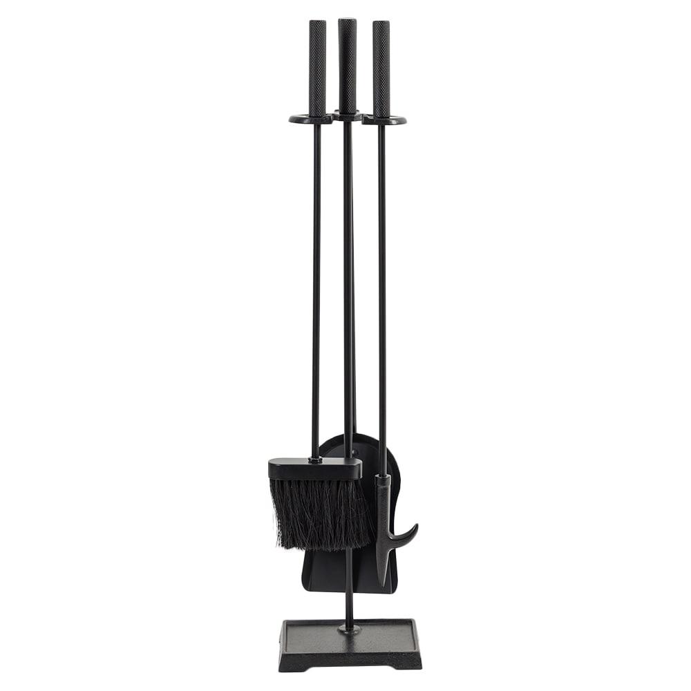 Modern Ember Modern Ember Harper Fireplace Tool Set - Includes Brush, Shovel, Fire Poker and Stand - Steel