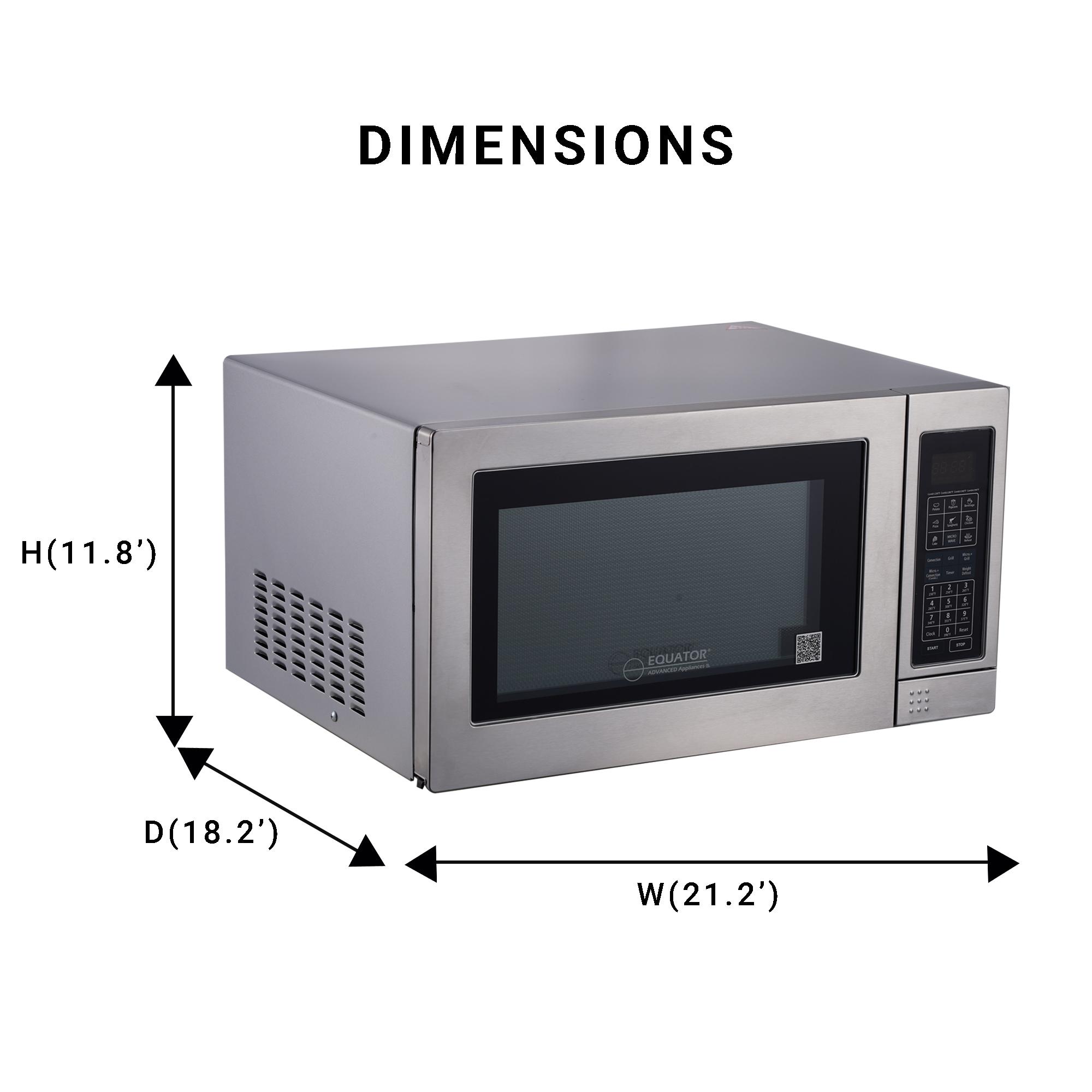 Microwave+Convection Oven+Grill 1.2cf Stainless Freestanding SS