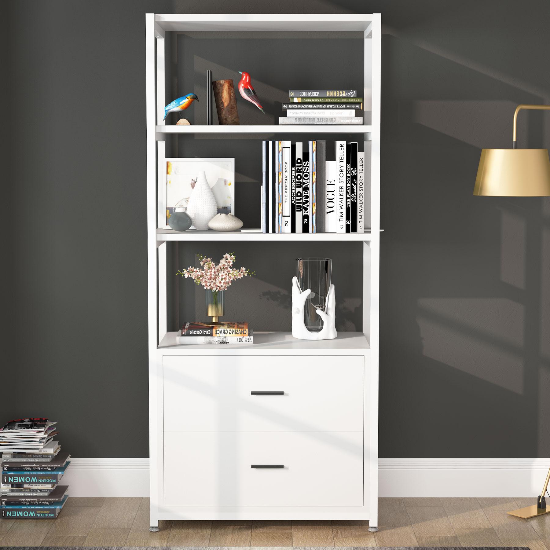 Everly Quinn Edlira Etagere Storage Bookcase