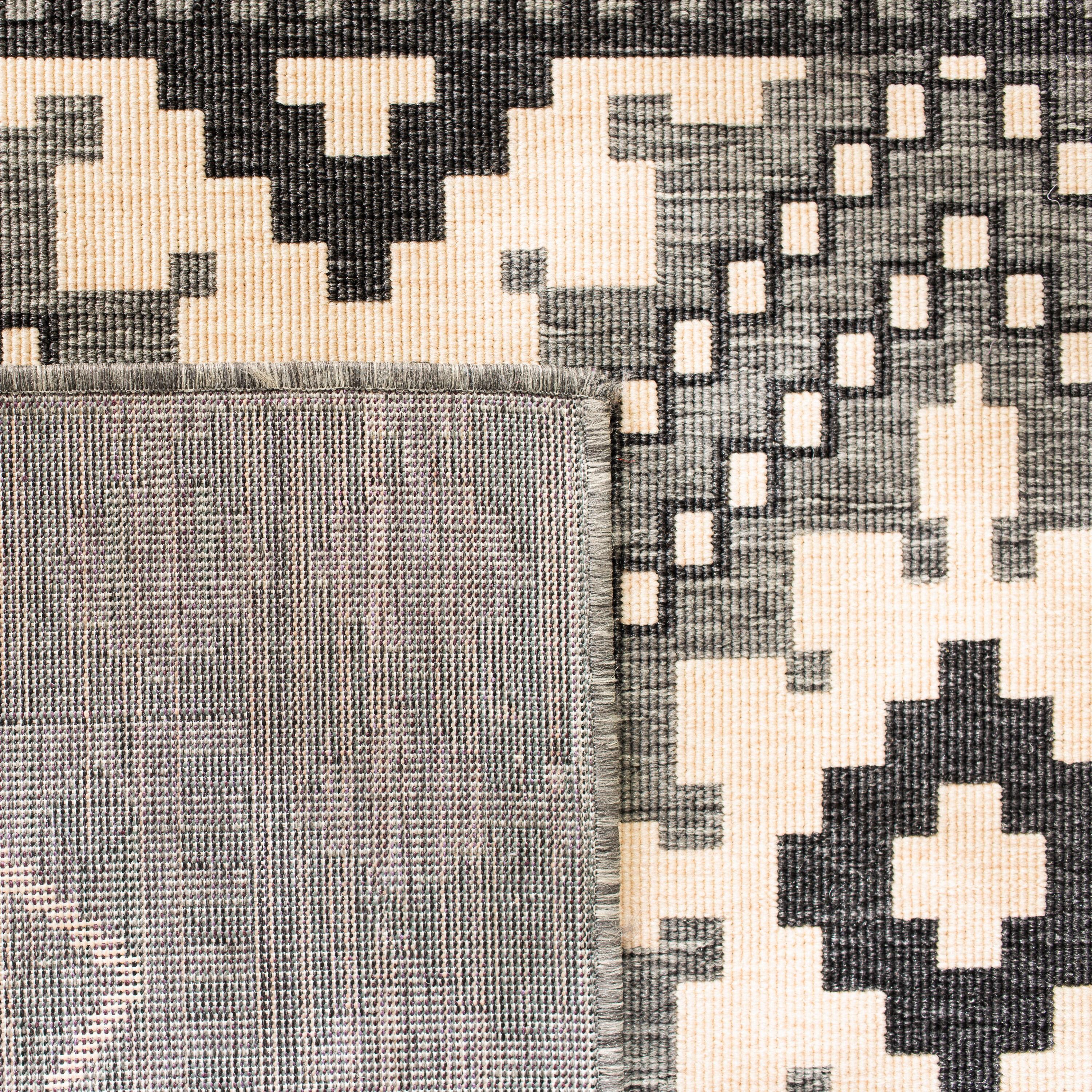 Veranda VER099 Power Loomed Indoor/Outdoor Area Rug - Ivory/Charcoal - 3'x3' - Safavieh.