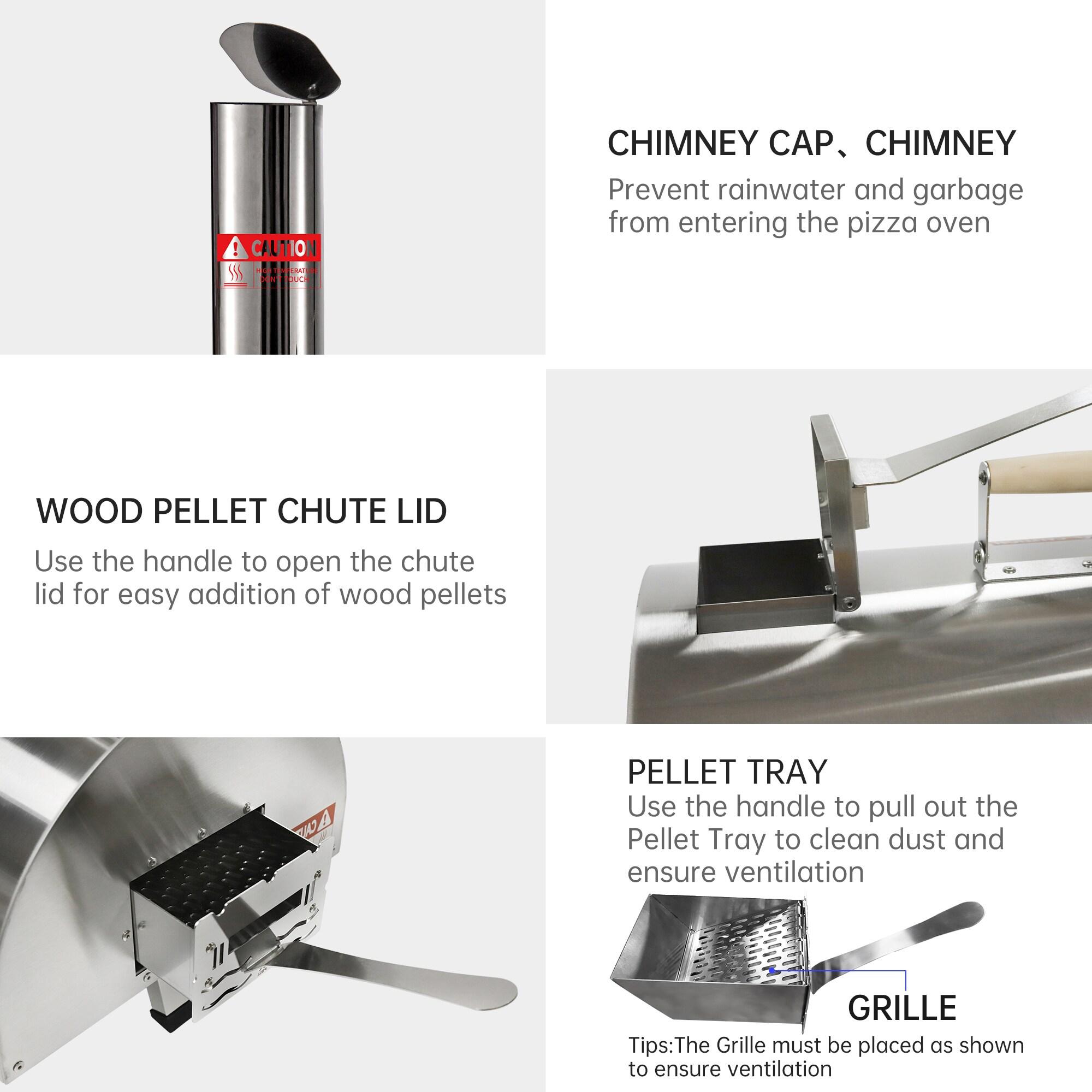 Fashionwu Fashionwu Countertop Wood Burning Pizza Oven