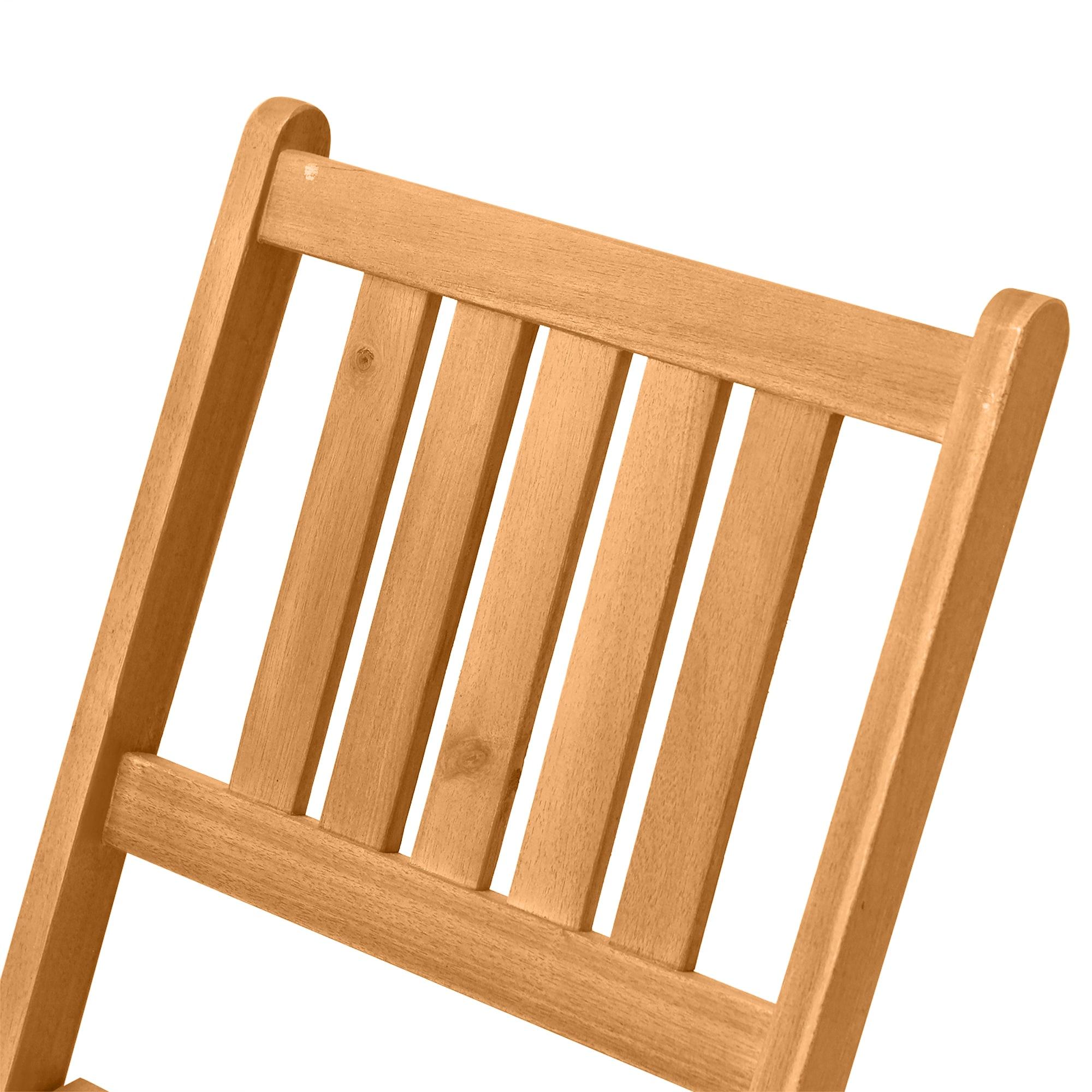 Topcobe 3-Piece Acacia Wood Bistro Set, Folding Patio Furniture with 2 Folding Chairs and Round Coffee Table for Garden Backyard Pool Deck, Natural