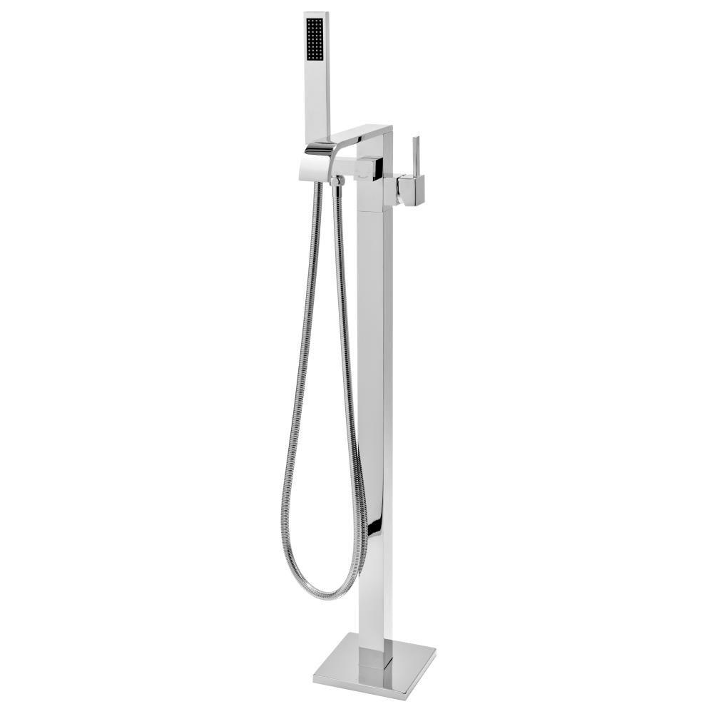 AKDY 34" Freestanding Bathtub Faucet Floor Mount Tub Filler Handheld Bath Wand Shower
