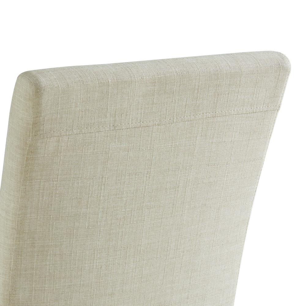 Turner Upholstered Side Chair Set Natural: Linen Fabric, Foam Cushion, Armless - Picket House Furnishings