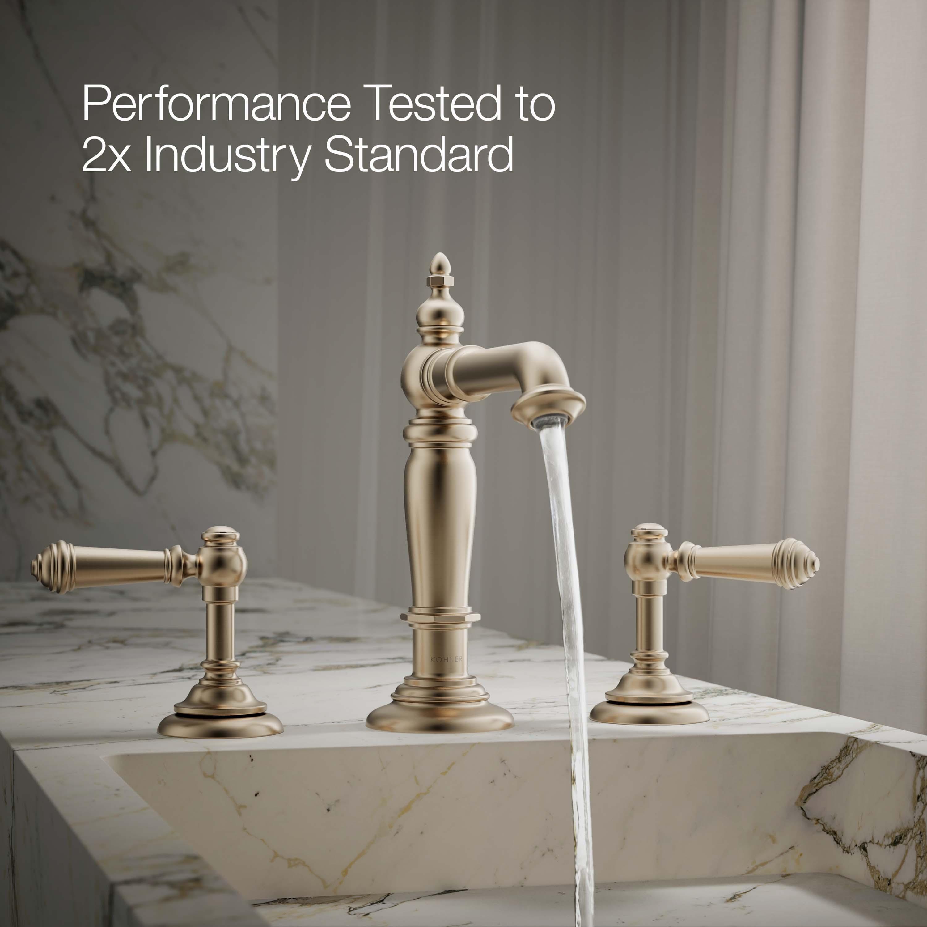 Artifacts® Widespread Bathroom Faucet with Drain Assembly