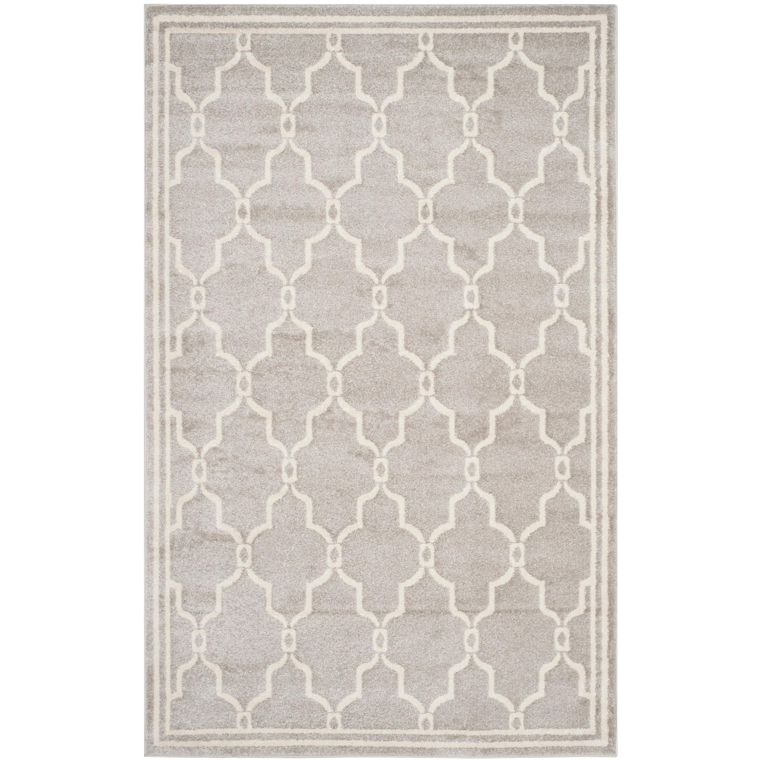 Amherst AMT414 Power Loomed Indoor Area Rug - Light Grey/Ivory - 4'x6' - Safavieh